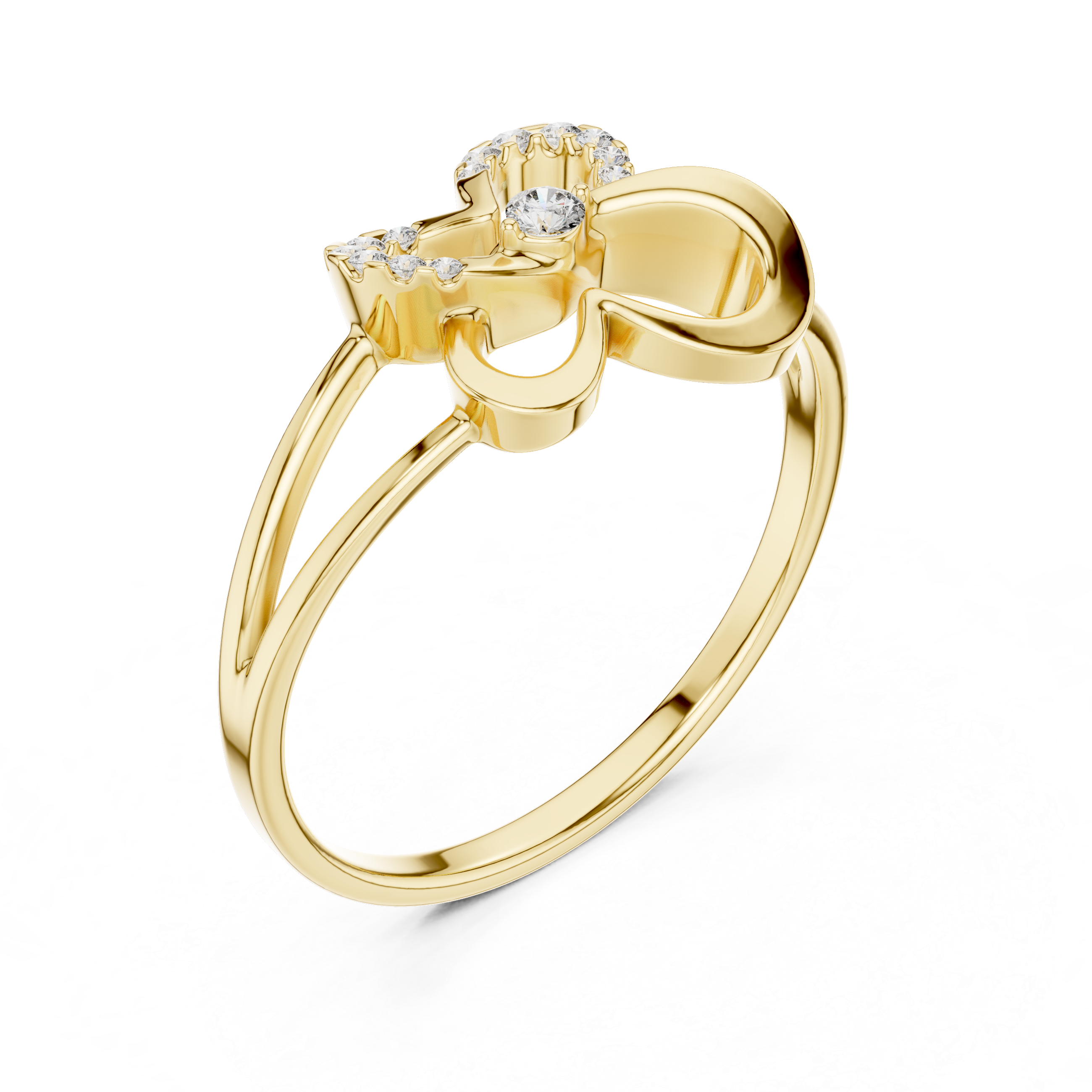 Sparkling Butterfly Diamond Ring