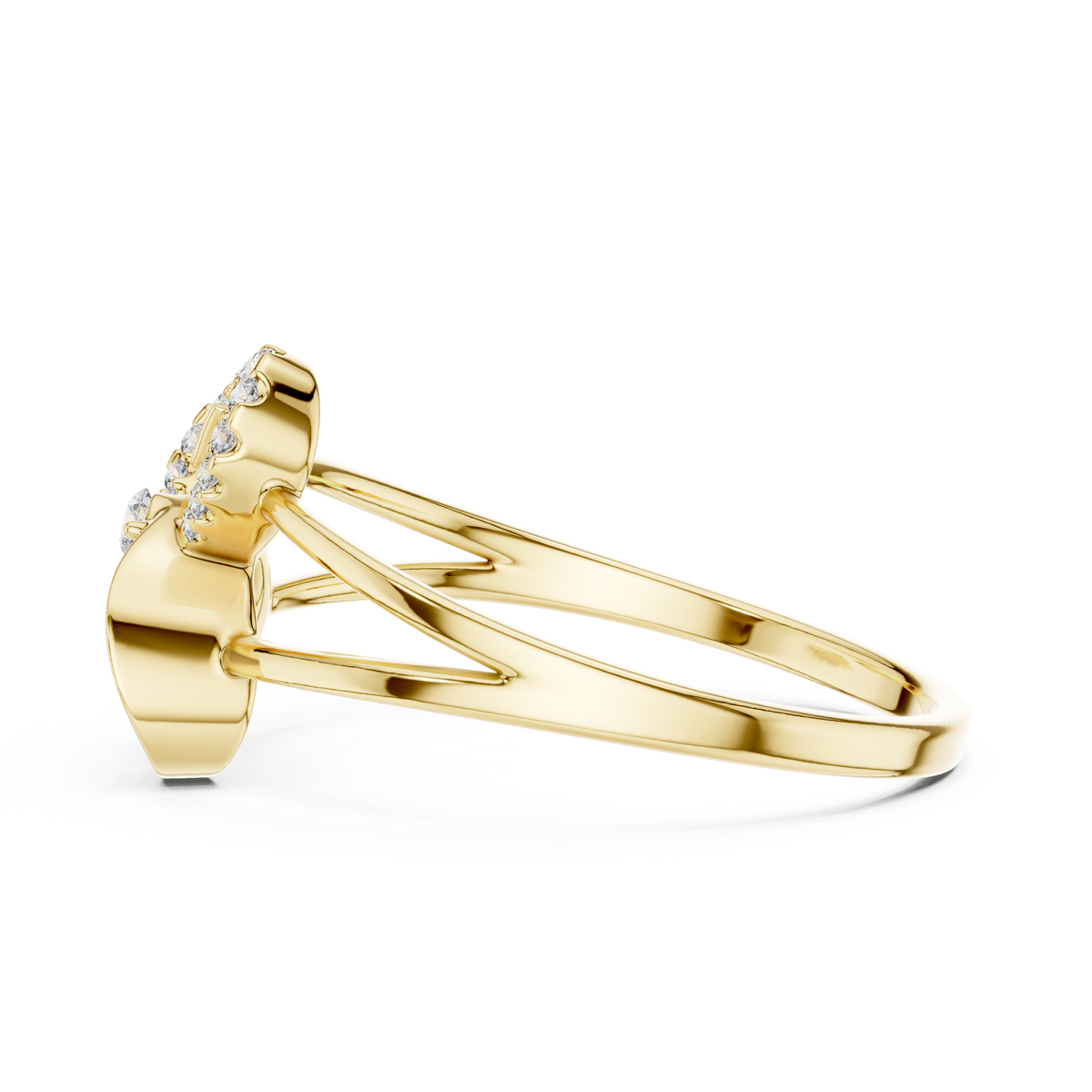 Sparkling Butterfly Diamond Ring