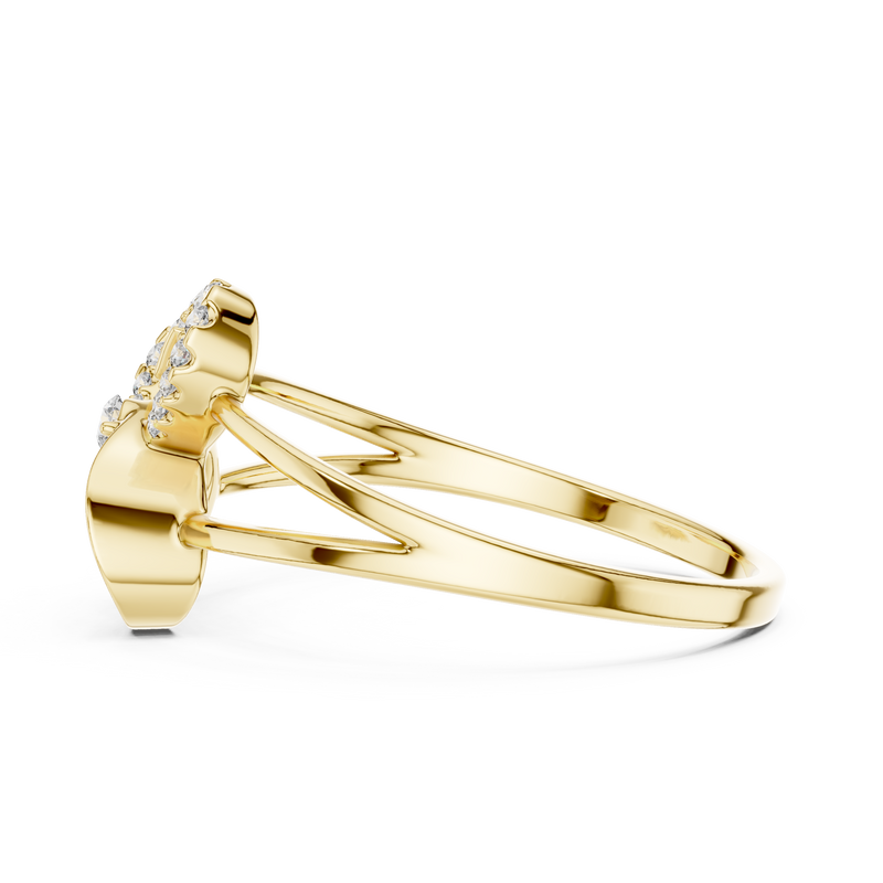Sparkling Butterfly Diamond Ring