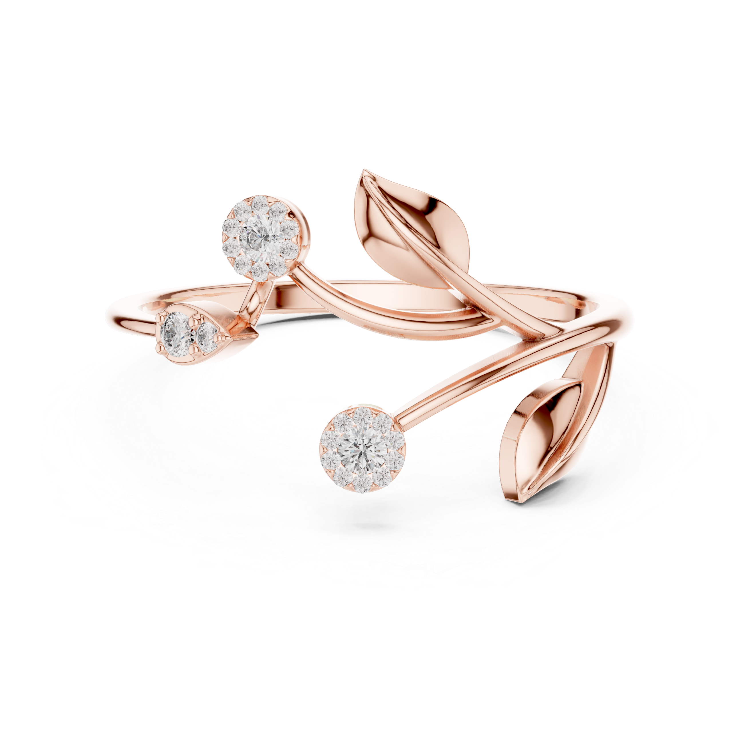 Floral Branch Diamond Ring