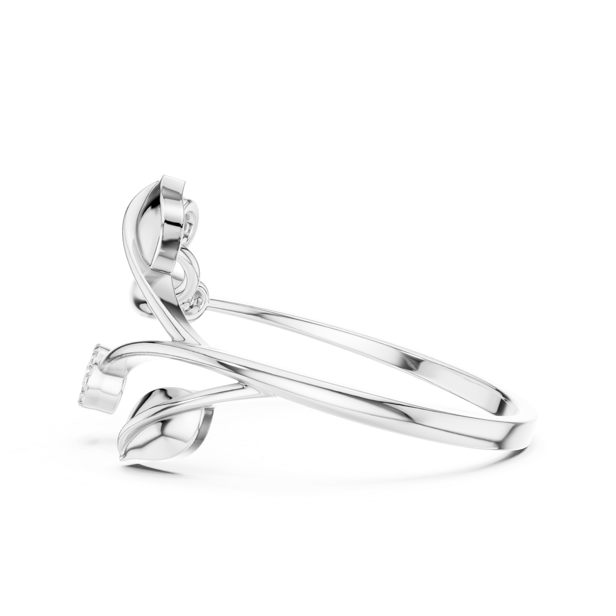 Floral Branch Diamond Ring