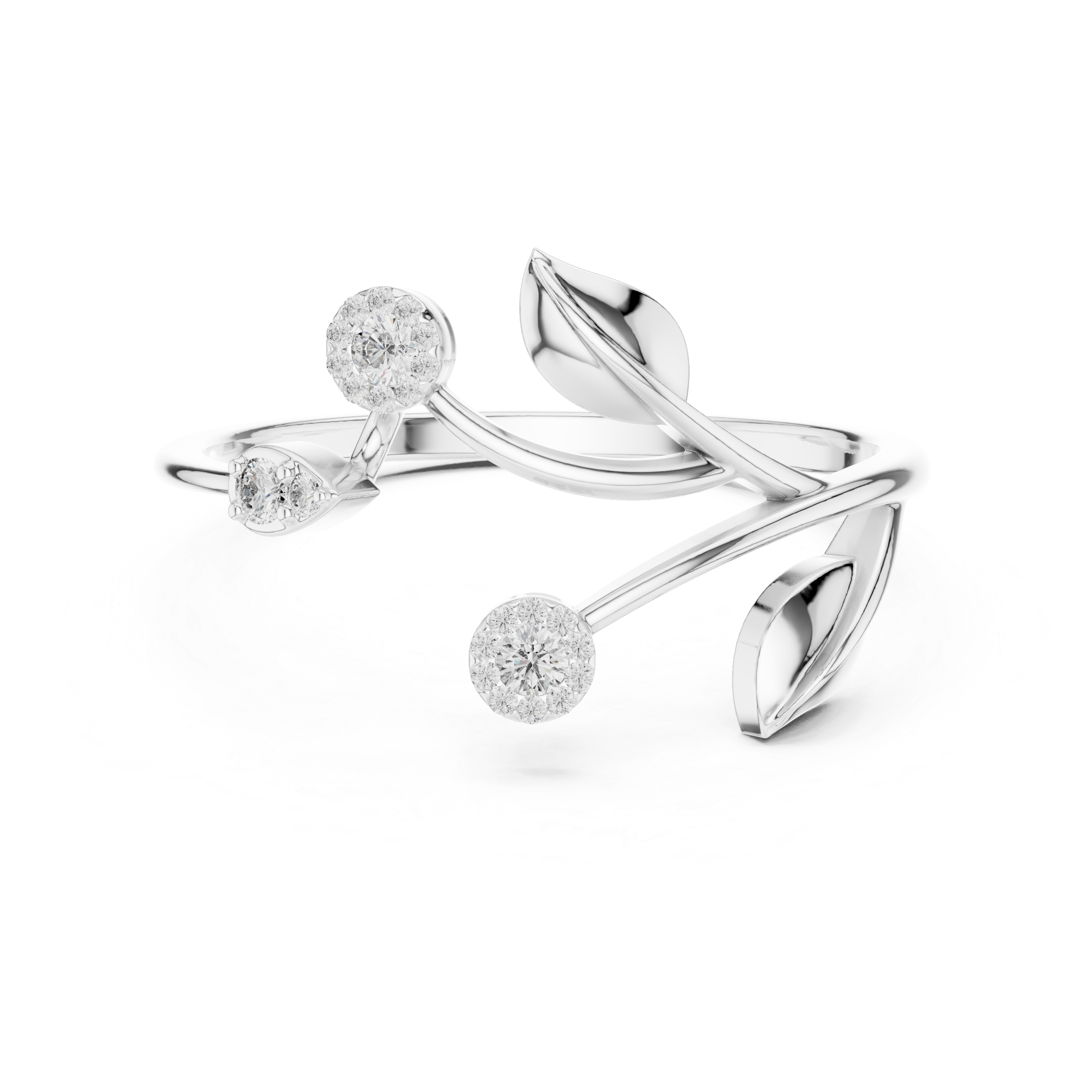 Floral Branch Diamond Ring