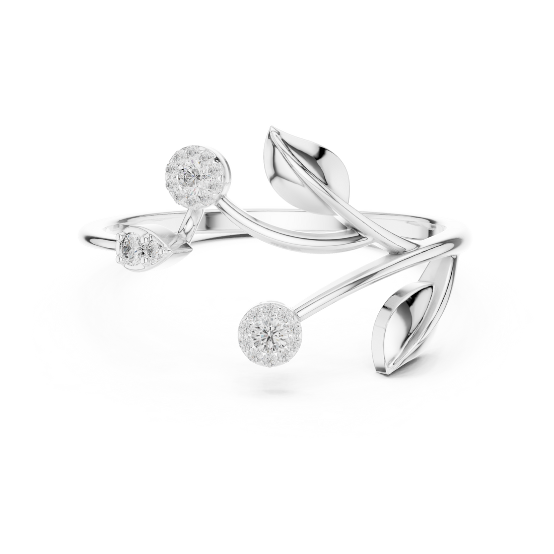 Floral Branch Diamond Ring