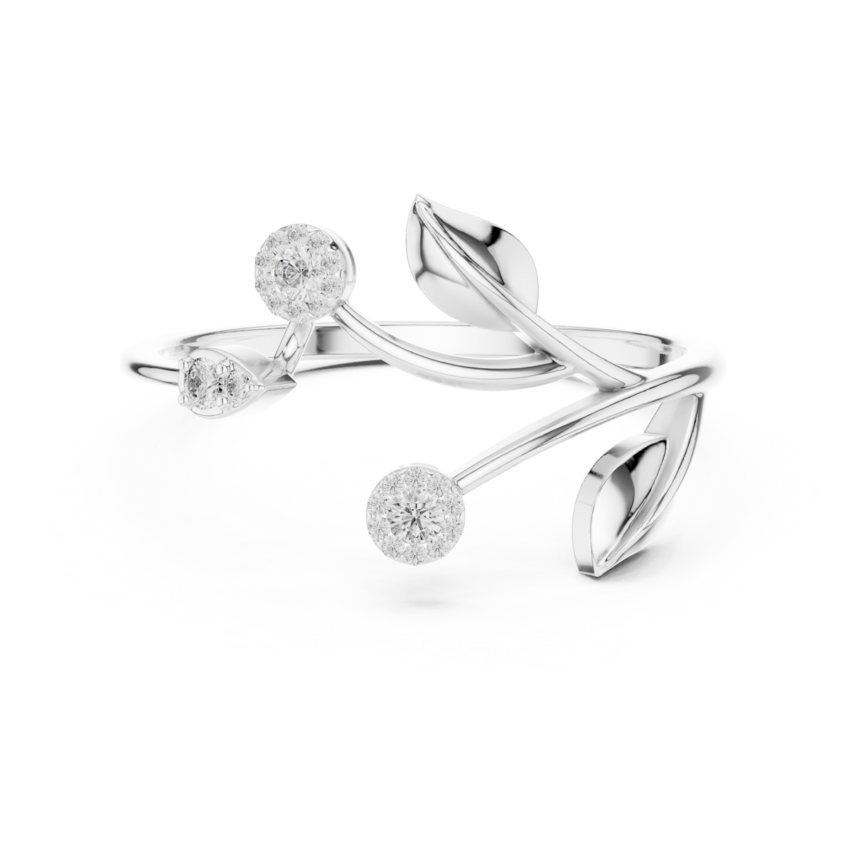 Floral Branch Diamond Ring