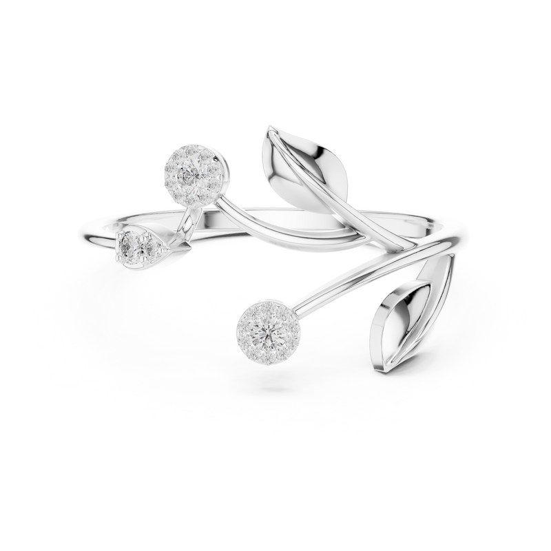 Floral Branch Diamond Ring
