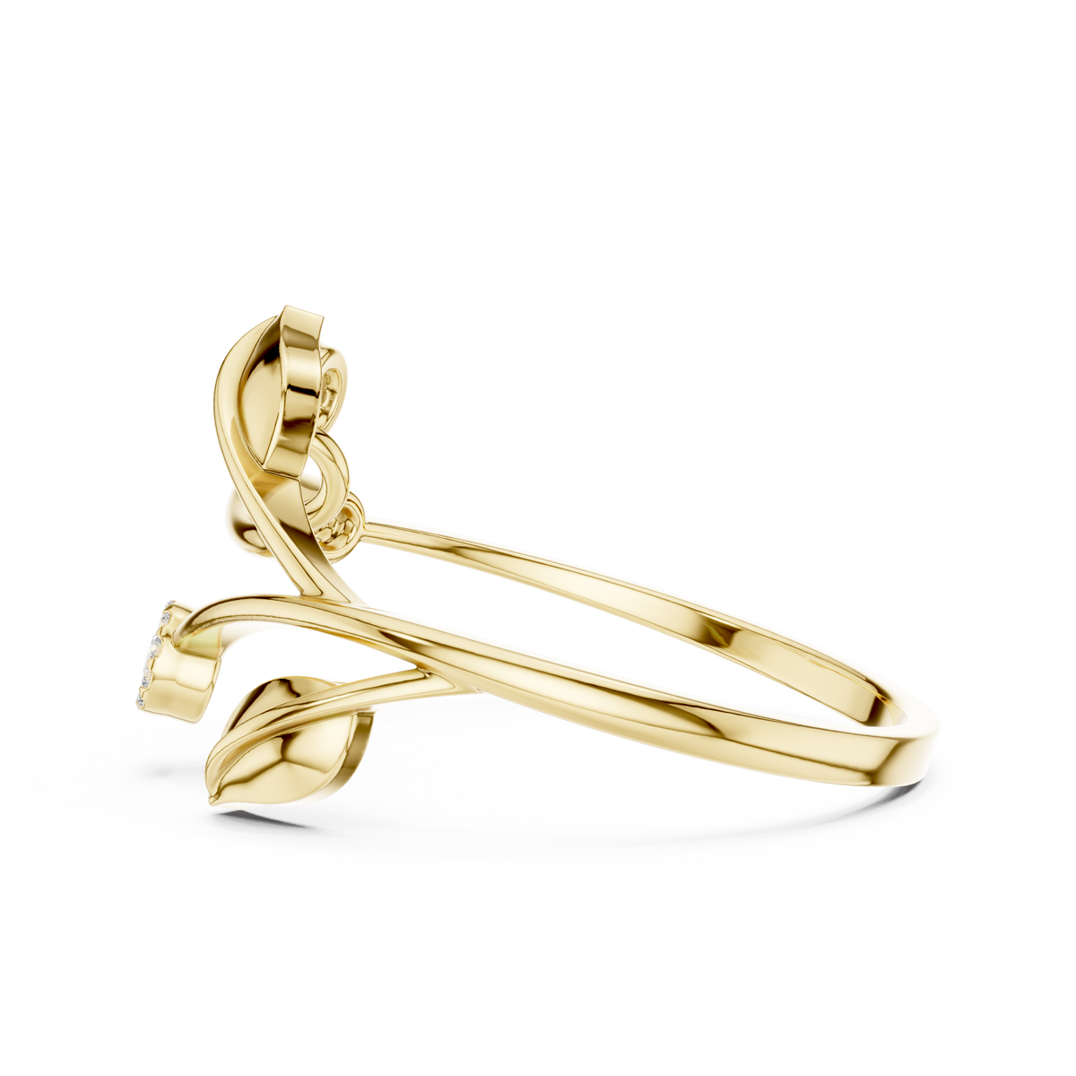 Floral Branch Diamond Ring