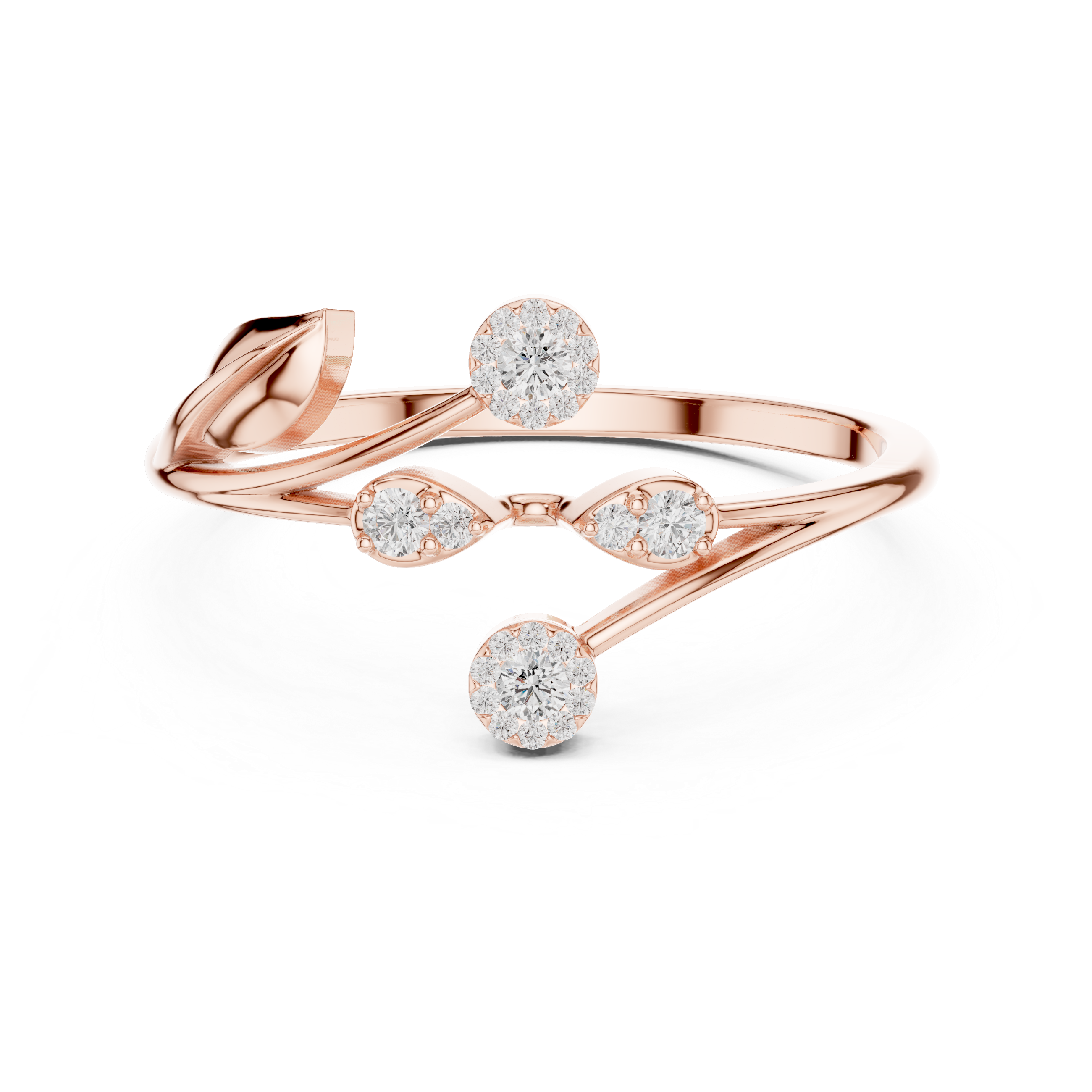 Floral Cluster Diamond Ring