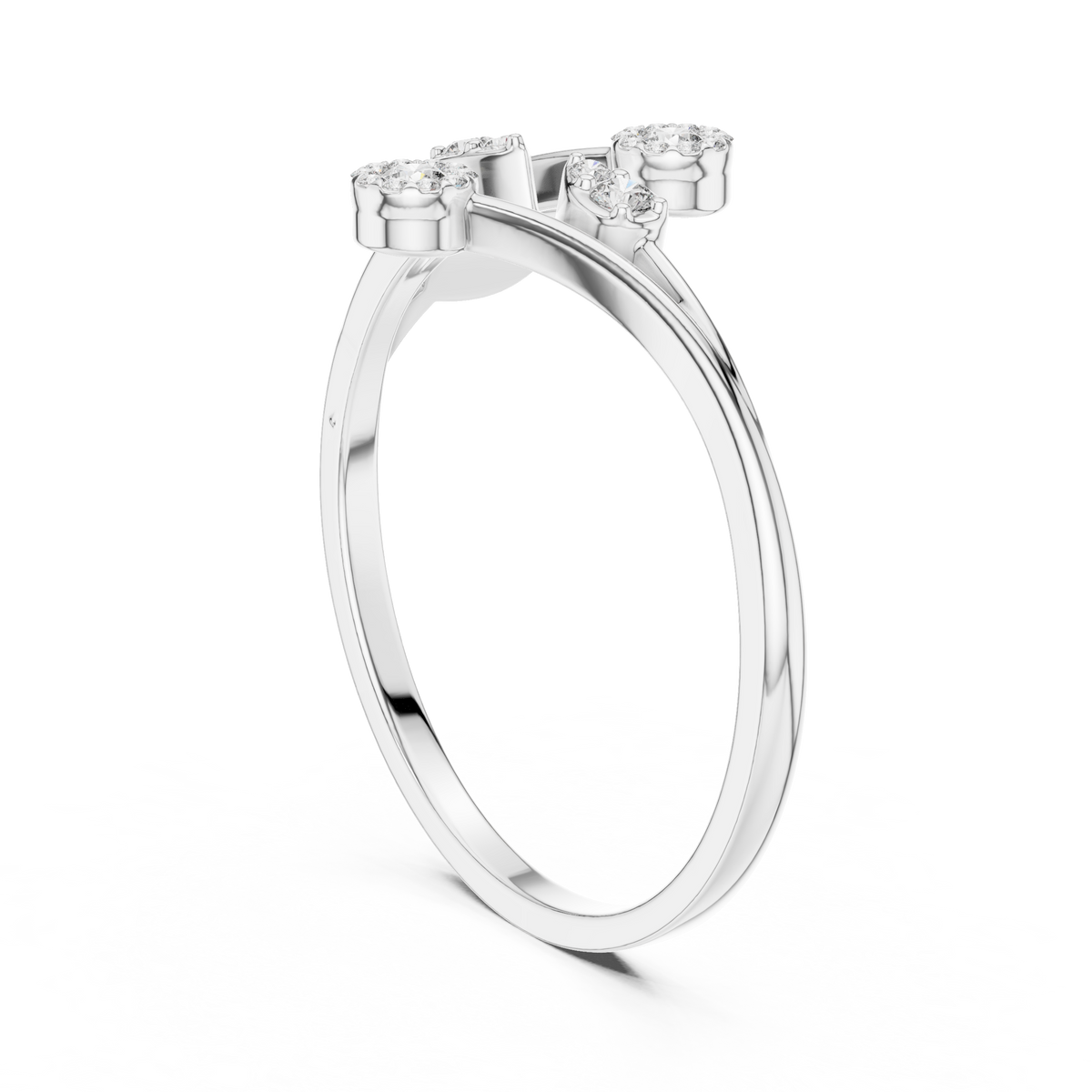 Floral Cluster Diamond Ring