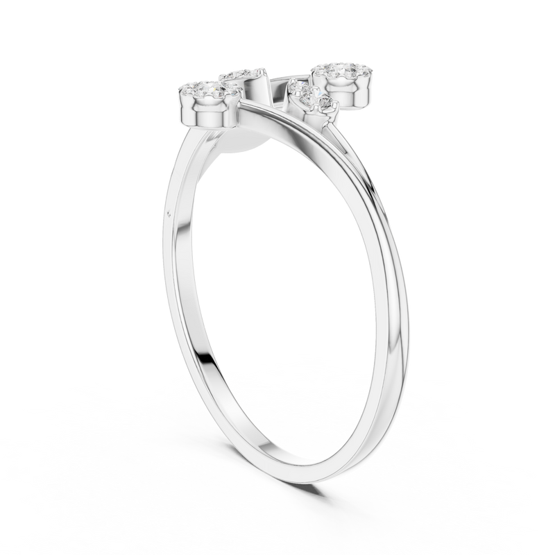 Floral Cluster Diamond Ring