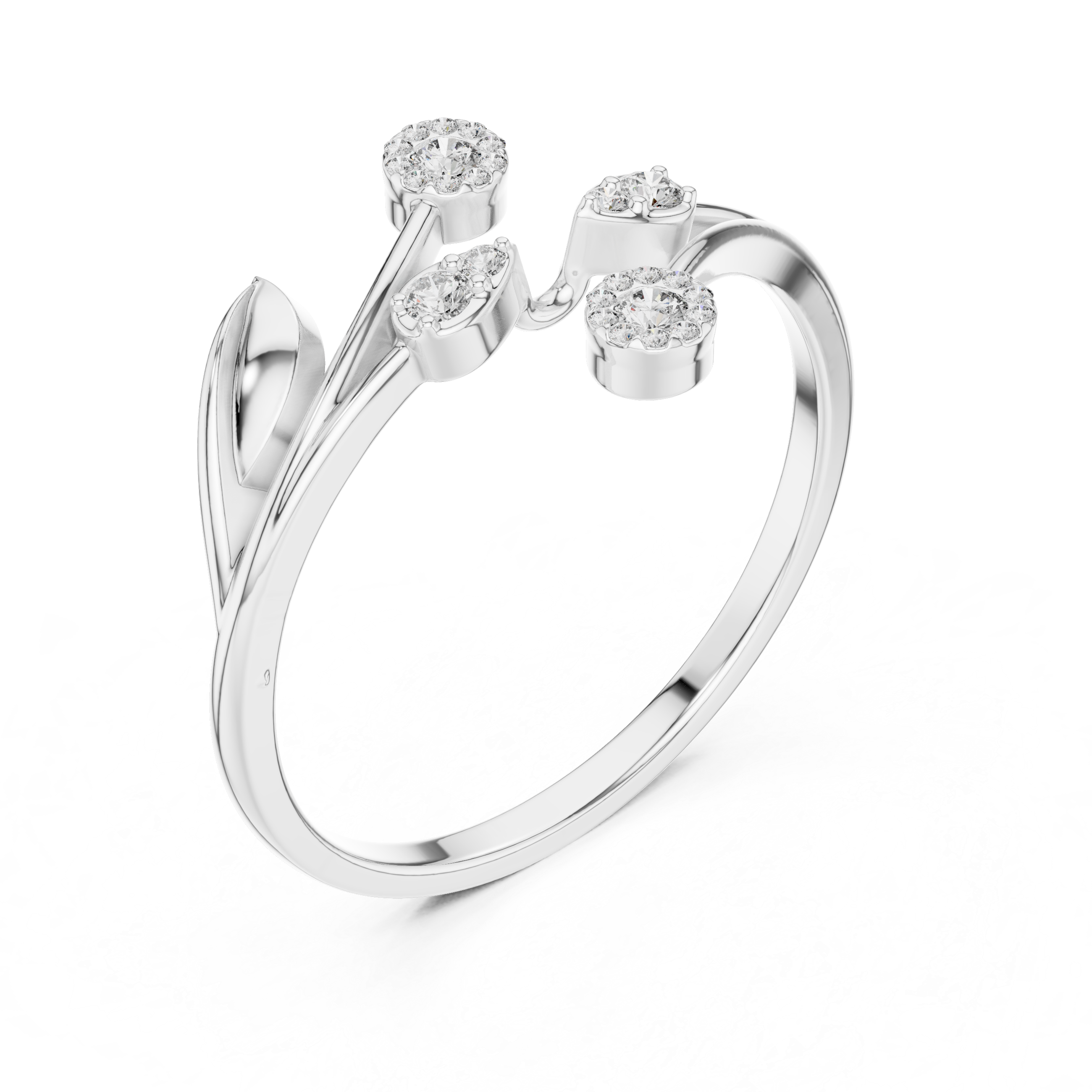 Floral Cluster Diamond Ring