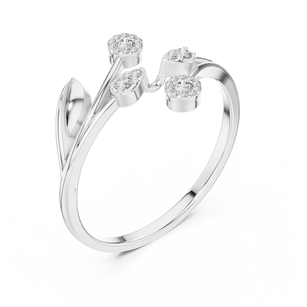 Floral Cluster Diamond Ring