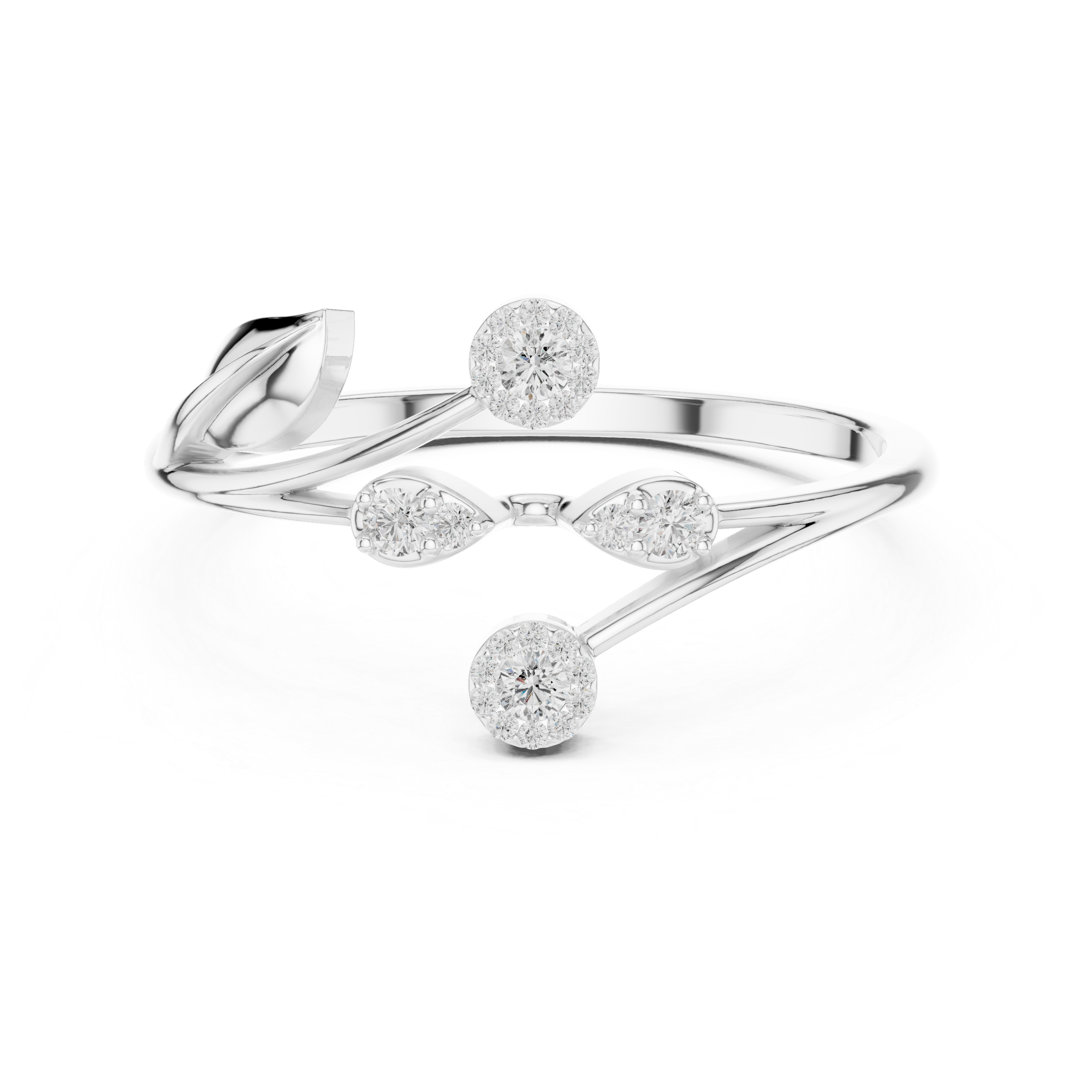 Floral Cluster Diamond Ring