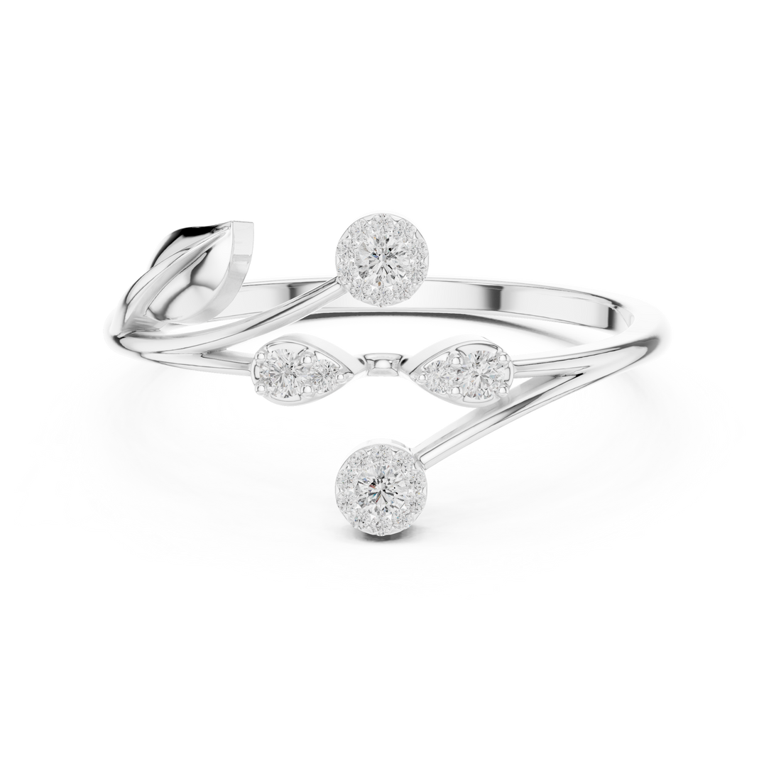 Floral Cluster Diamond Ring