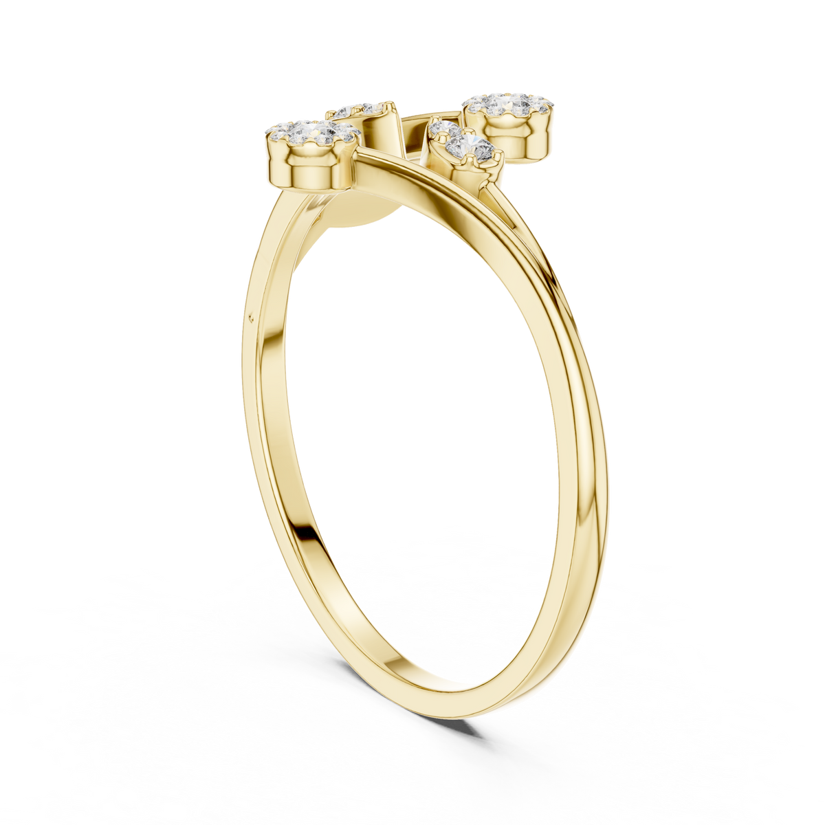 Floral Cluster Diamond Ring
