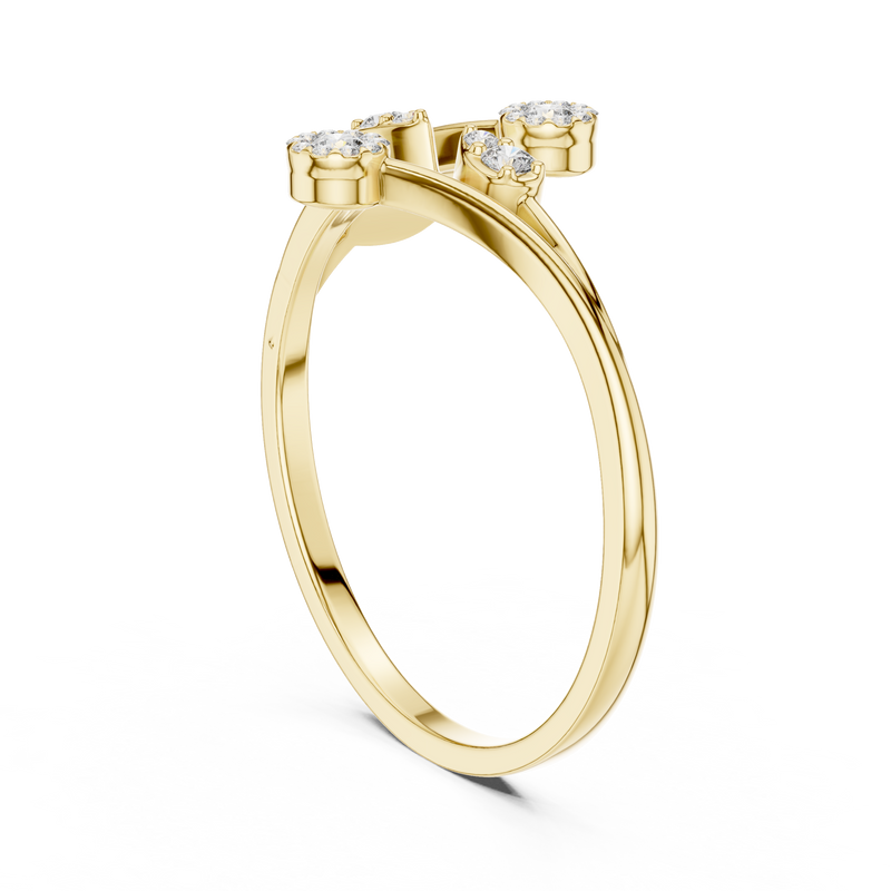 Floral Cluster Diamond Ring