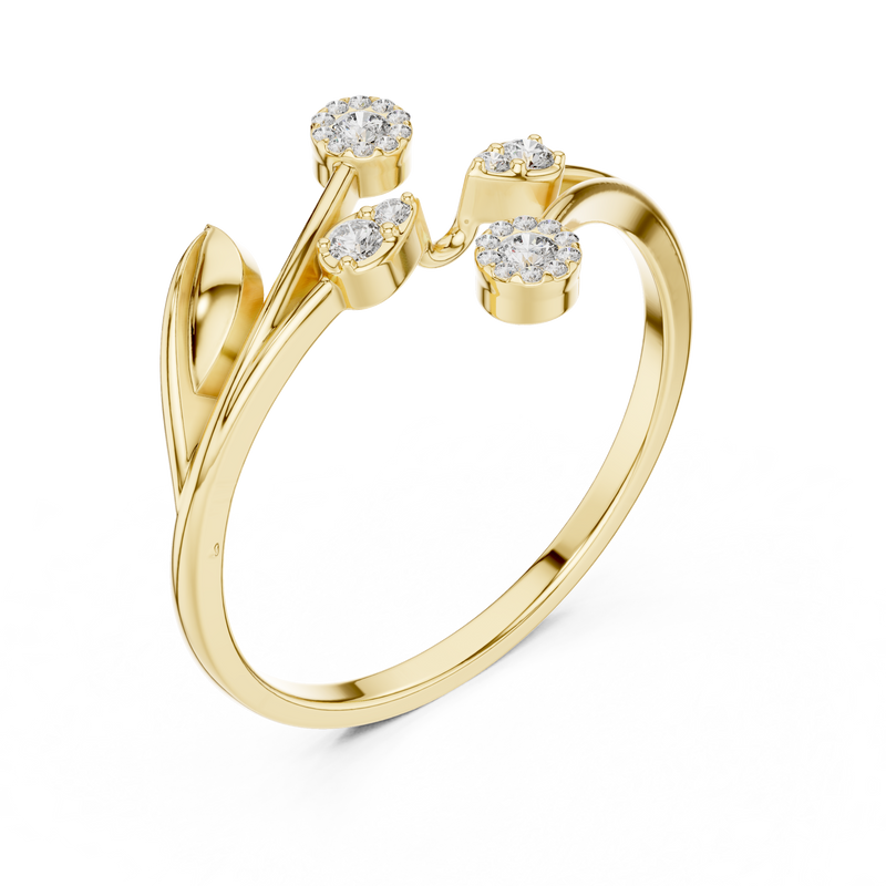 Floral Cluster Diamond Ring