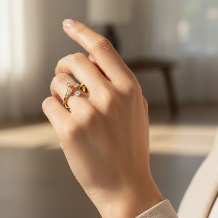 Floral Cluster Diamond Ring