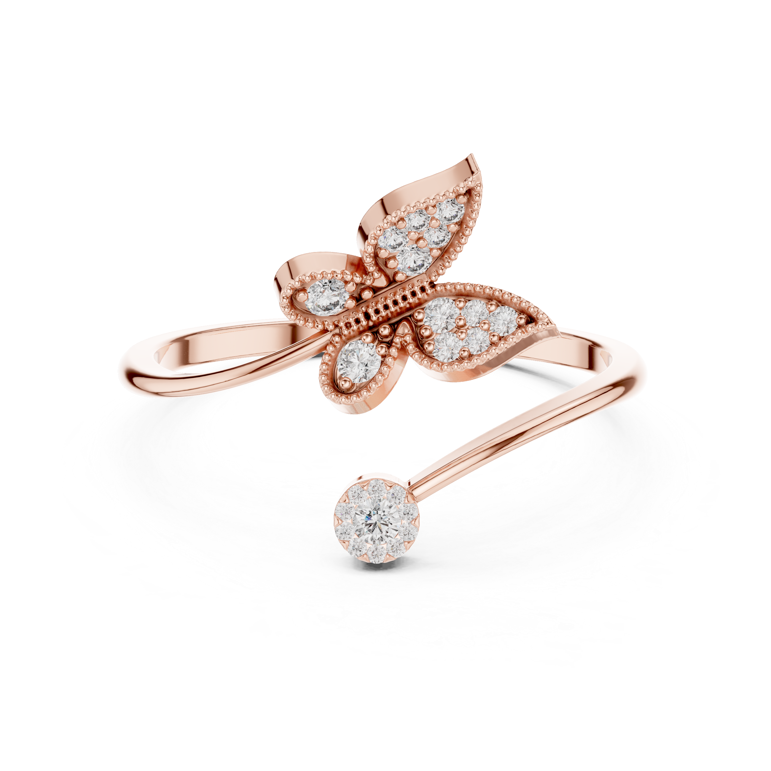 Butterfly Sparkle Diamond Ring