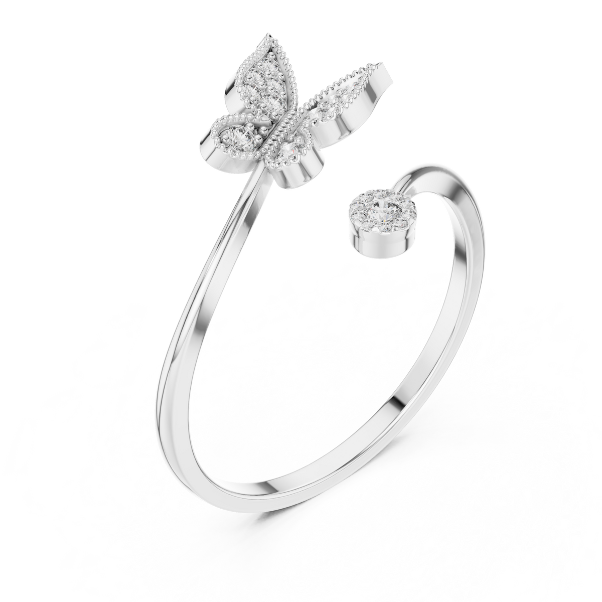Butterfly Sparkle Diamond Ring