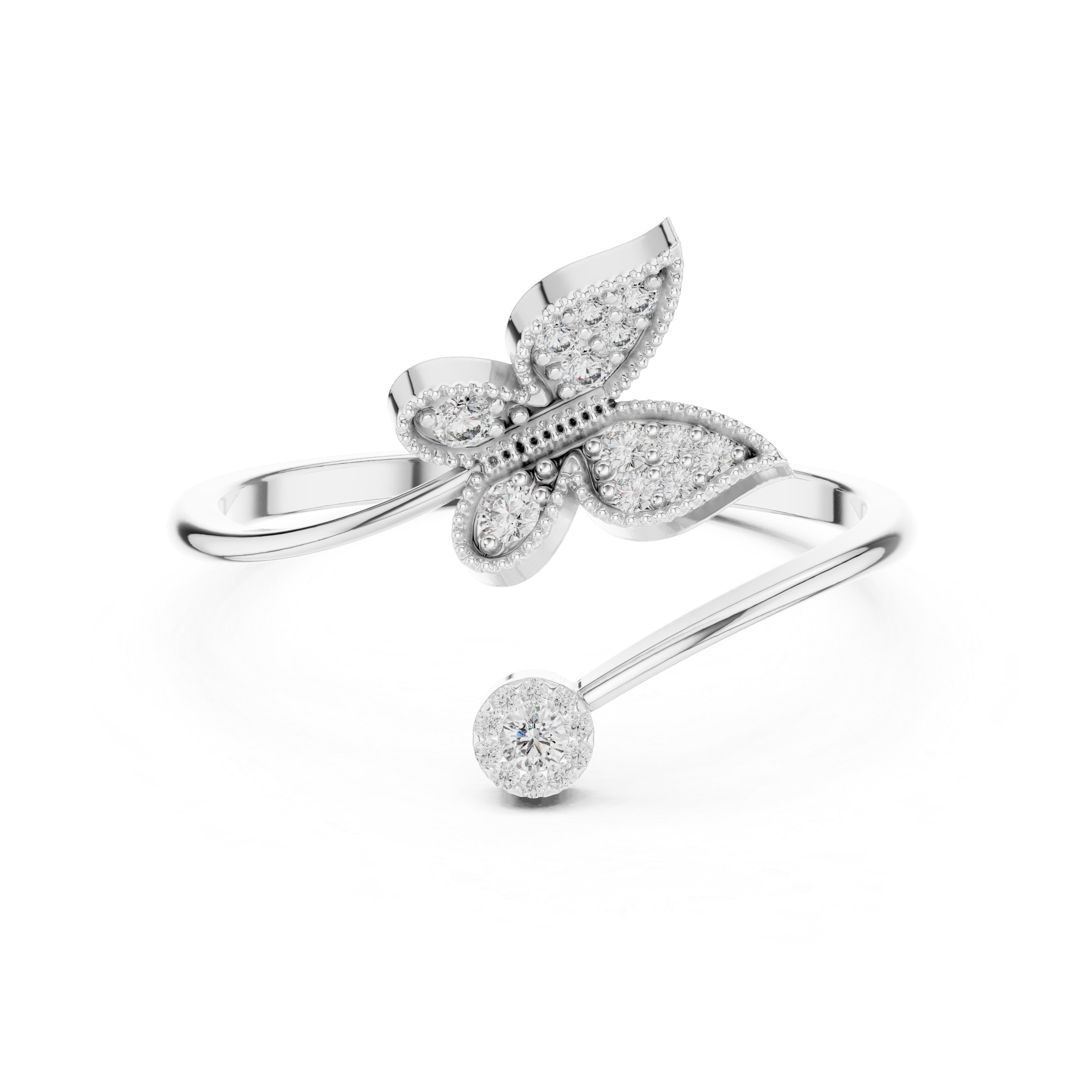 Butterfly Sparkle Diamond Ring