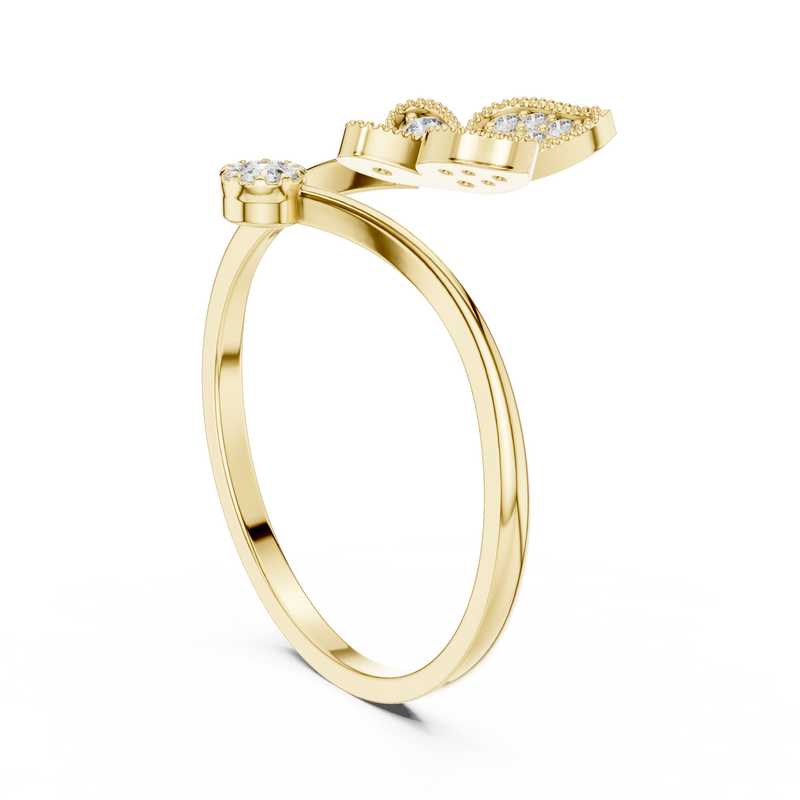 Butterfly Sparkle Diamond Ring
