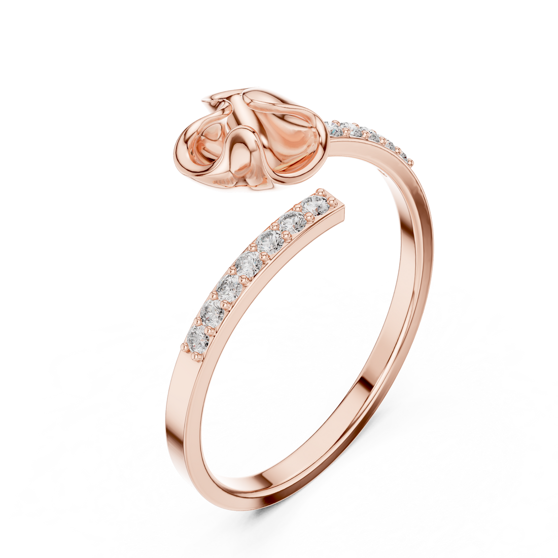 Dainty Crossover Ring