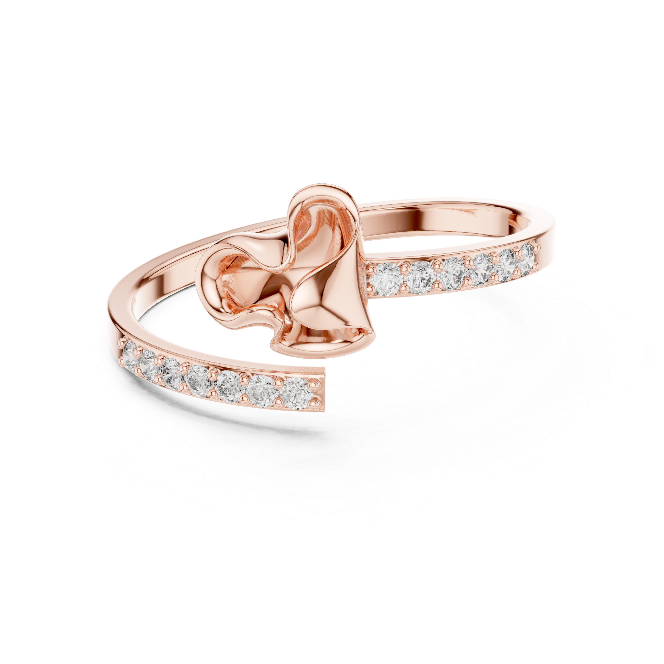 Dainty Crossover Ring