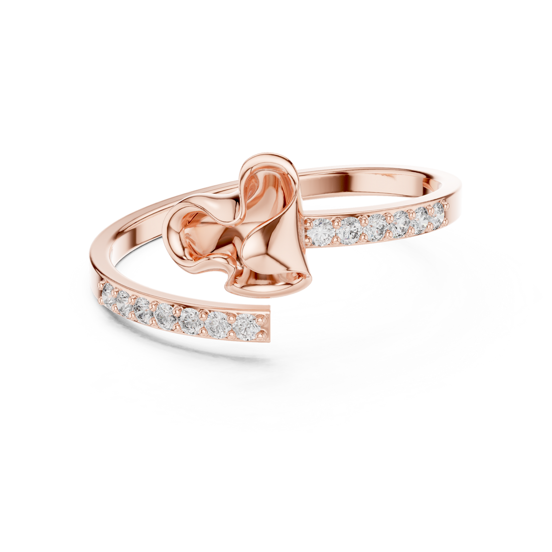 Dainty Crossover Ring