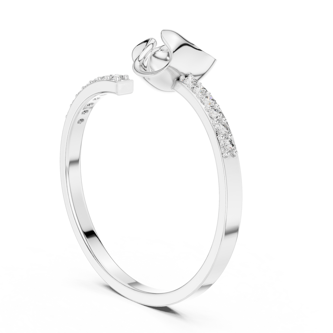 Dainty Crossover Ring