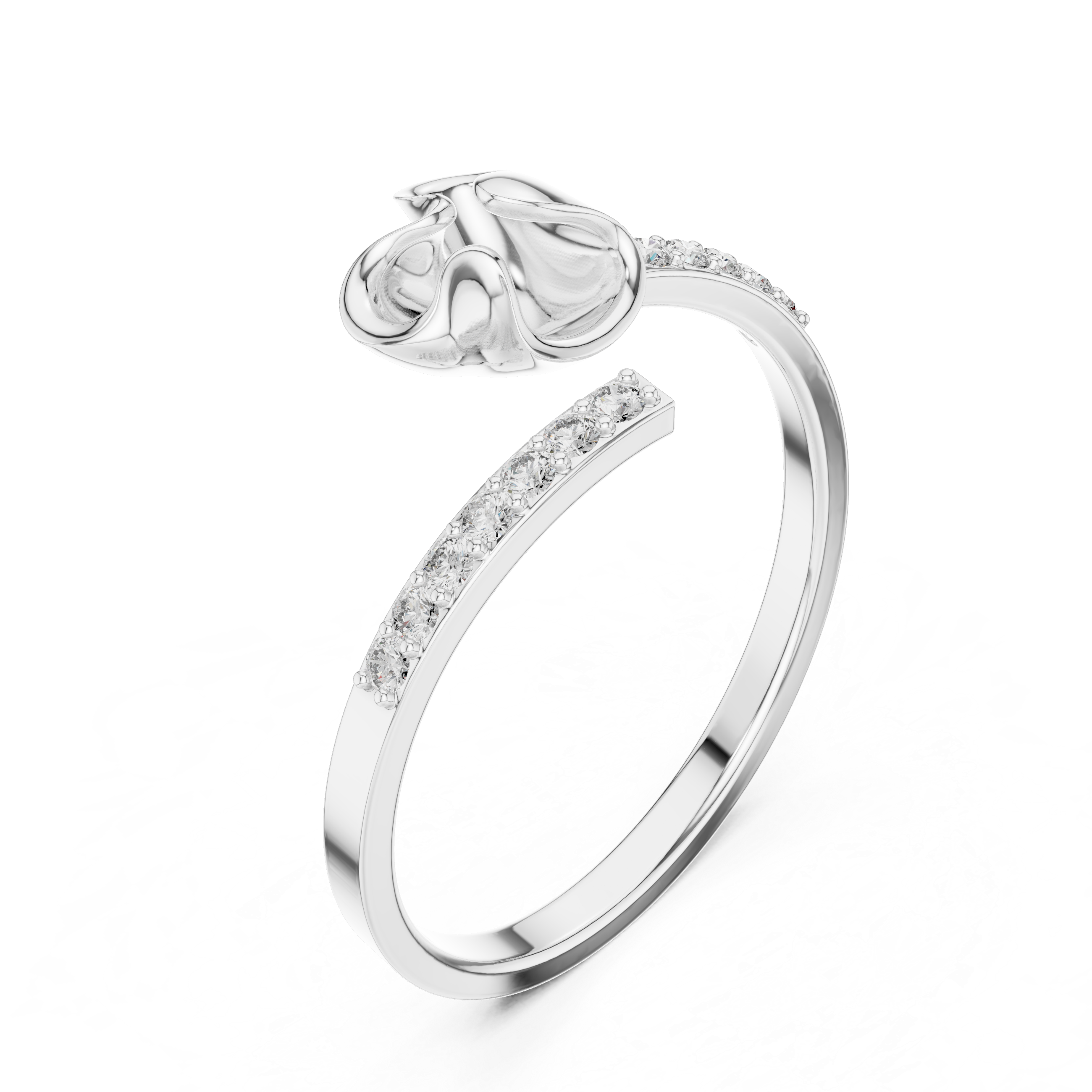 Dainty Crossover Ring