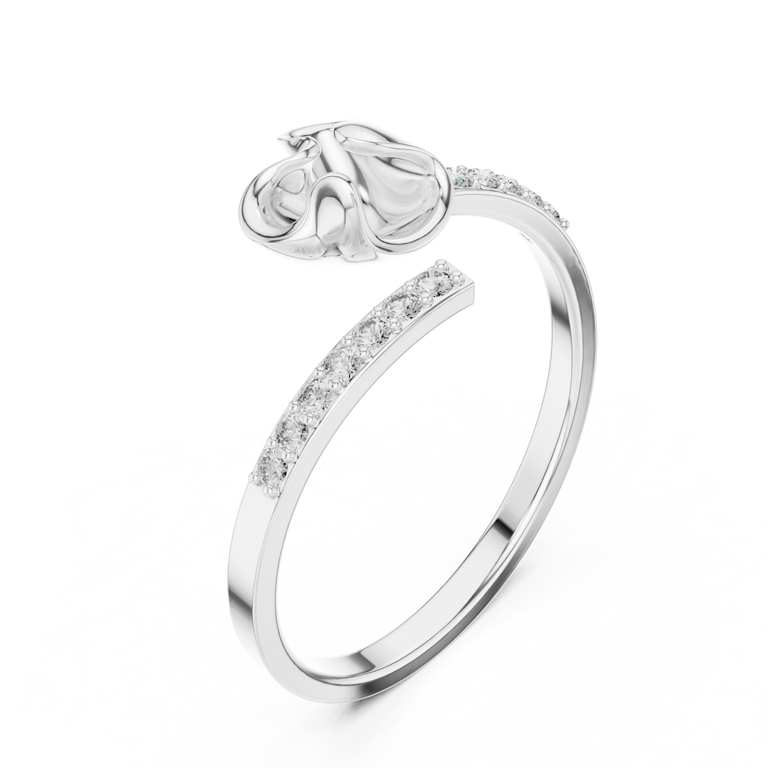 Dainty Crossover Ring