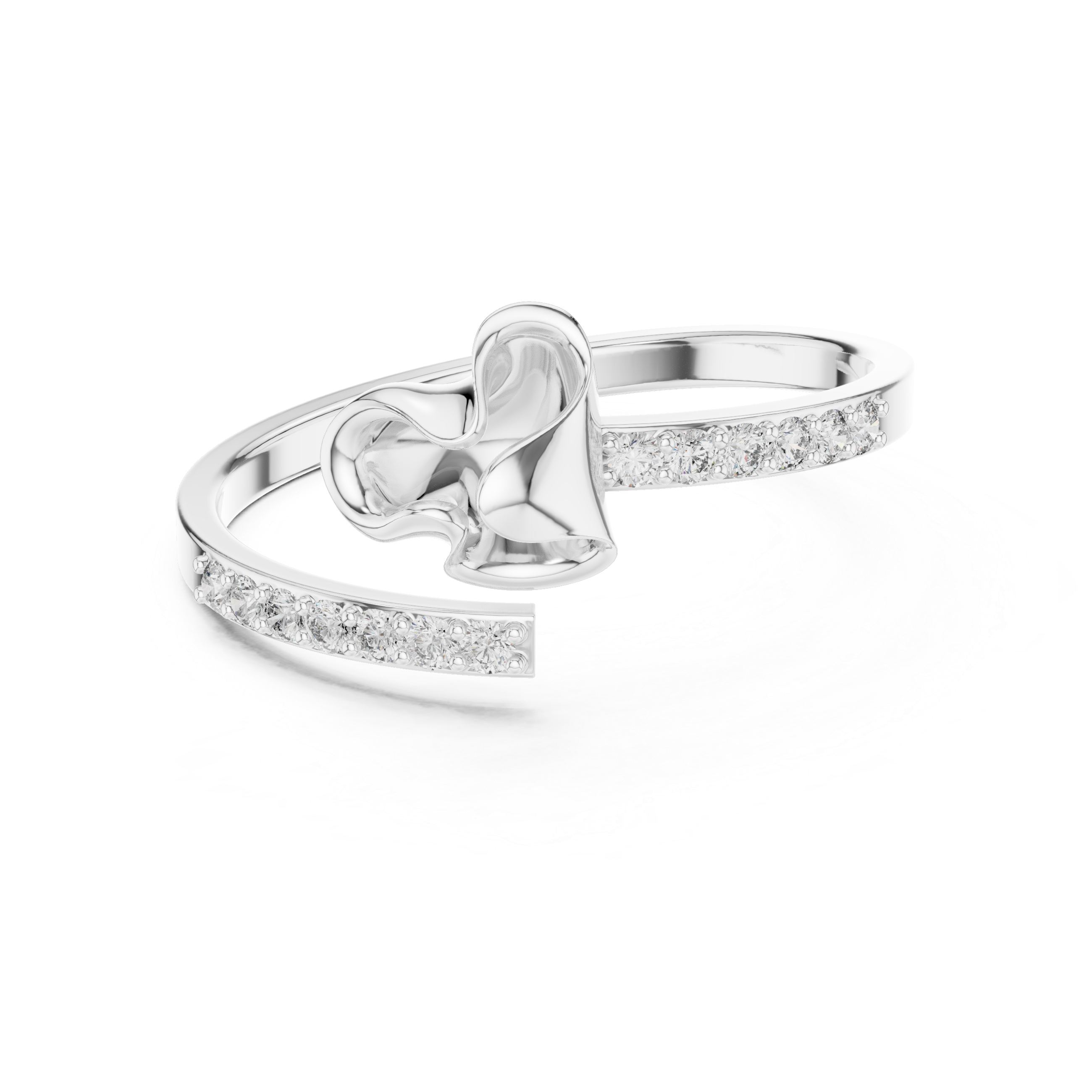 Dainty Crossover Ring