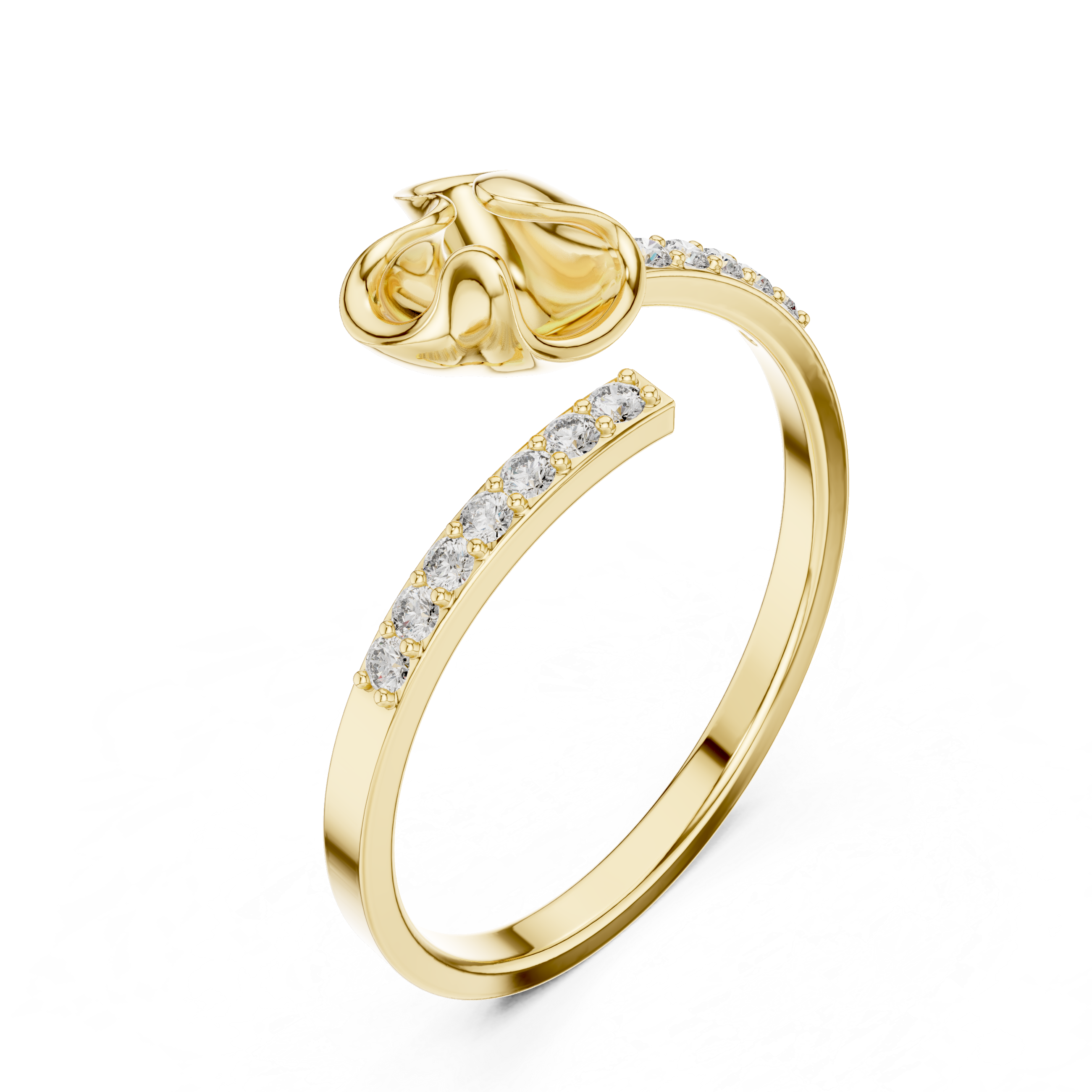 Dainty Crossover Ring