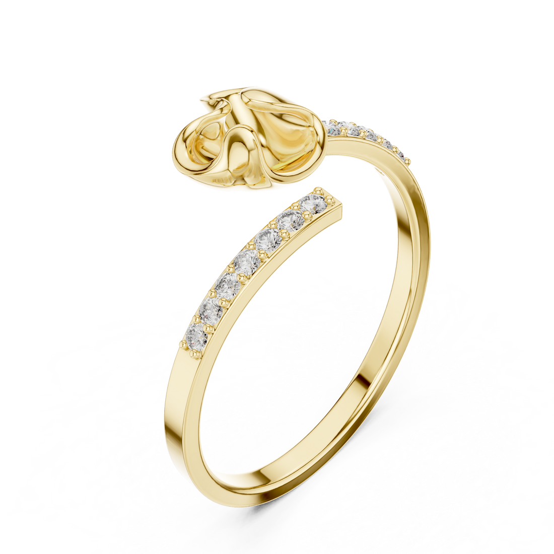 Dainty Crossover Ring