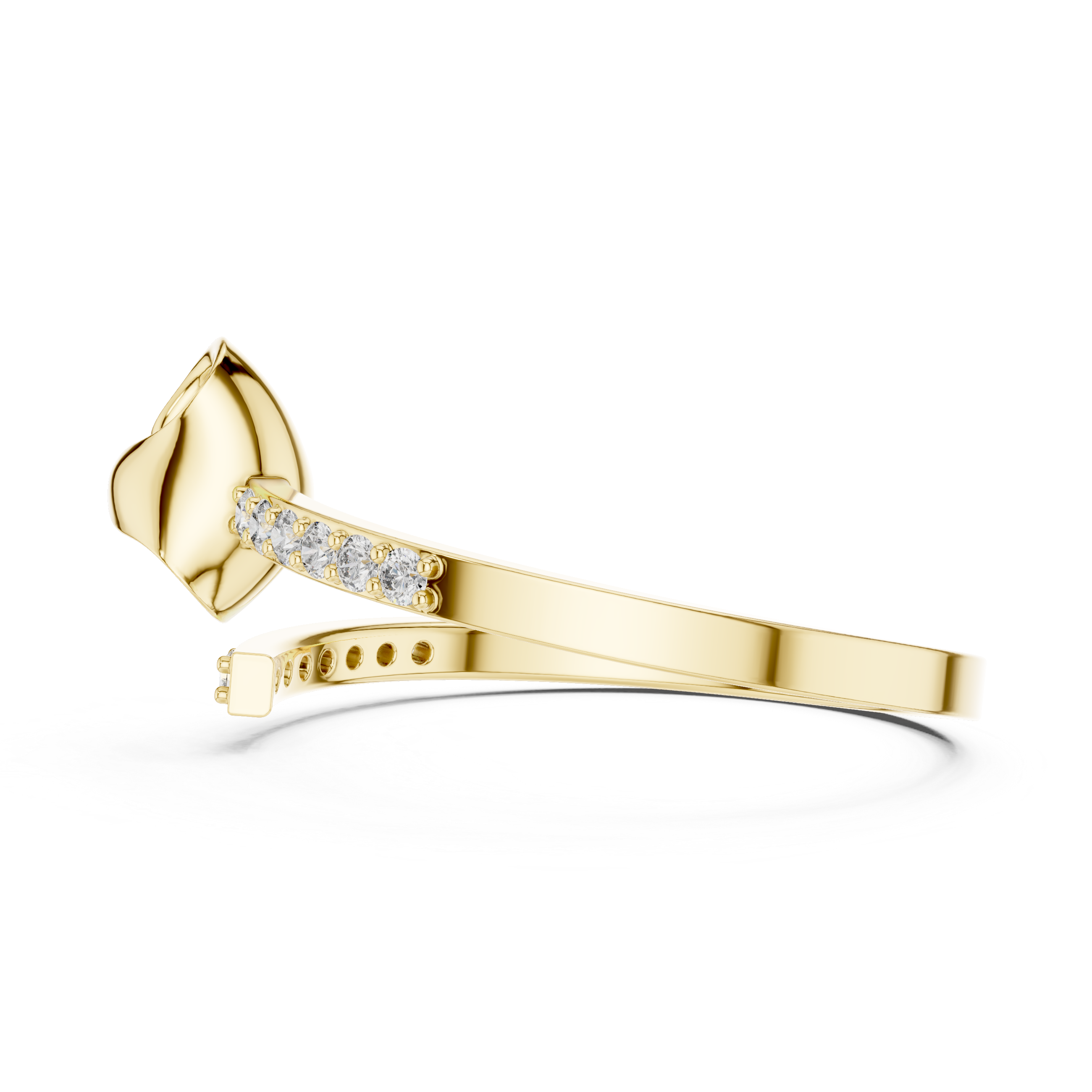 Dainty Crossover Ring