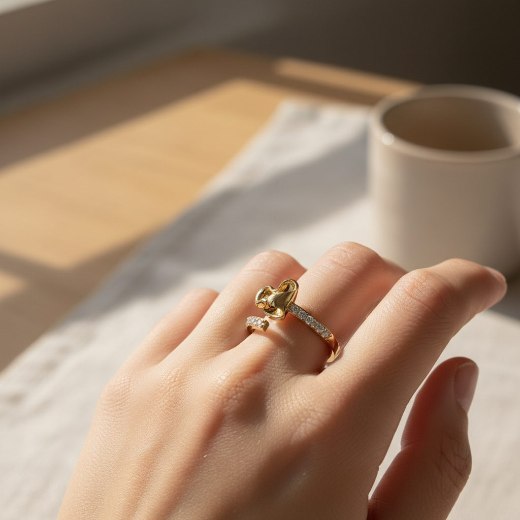 Dainty Crossover Ring