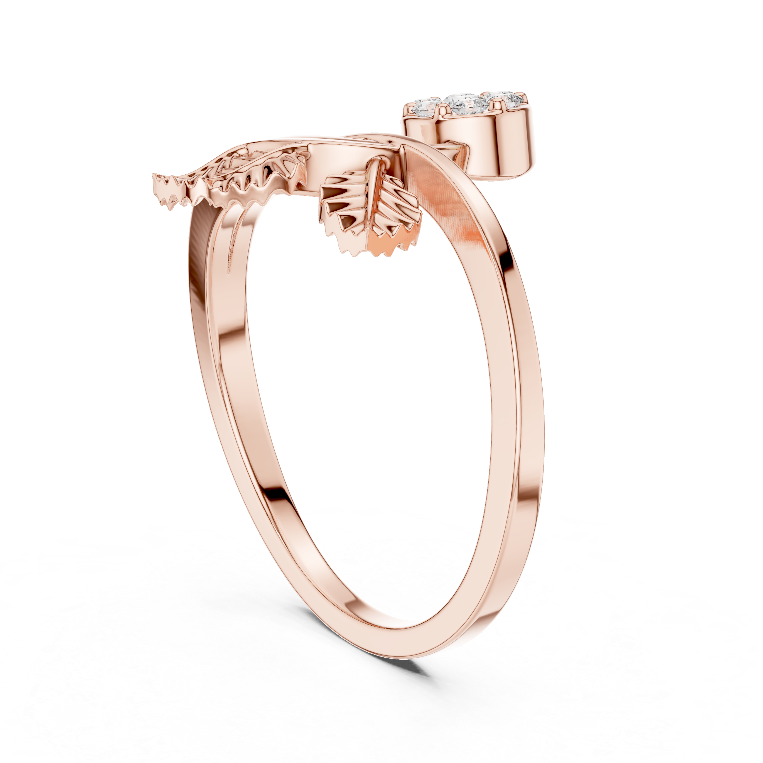 Diamond Floral Wrap Ring