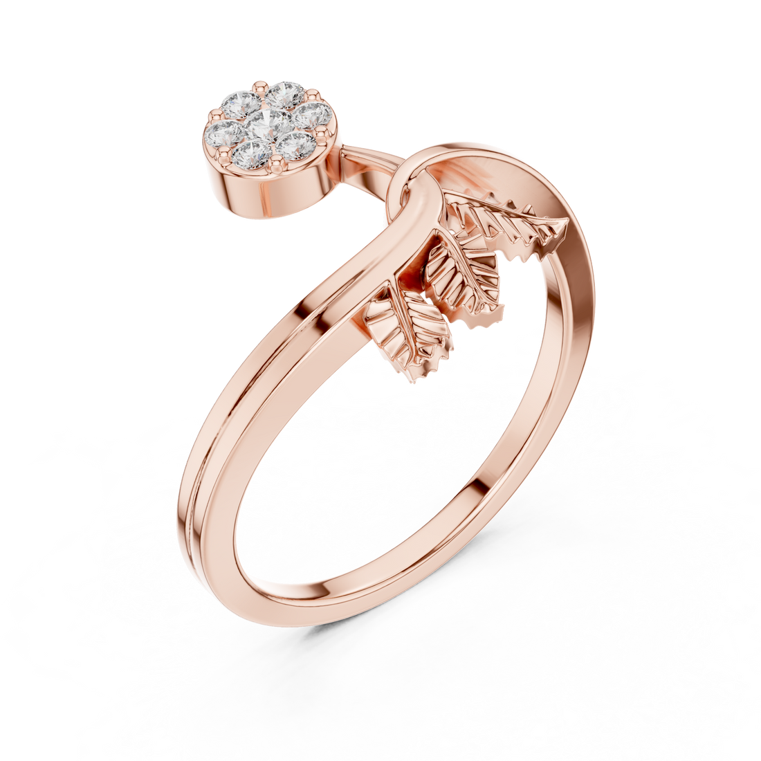 Diamond Floral Wrap Ring