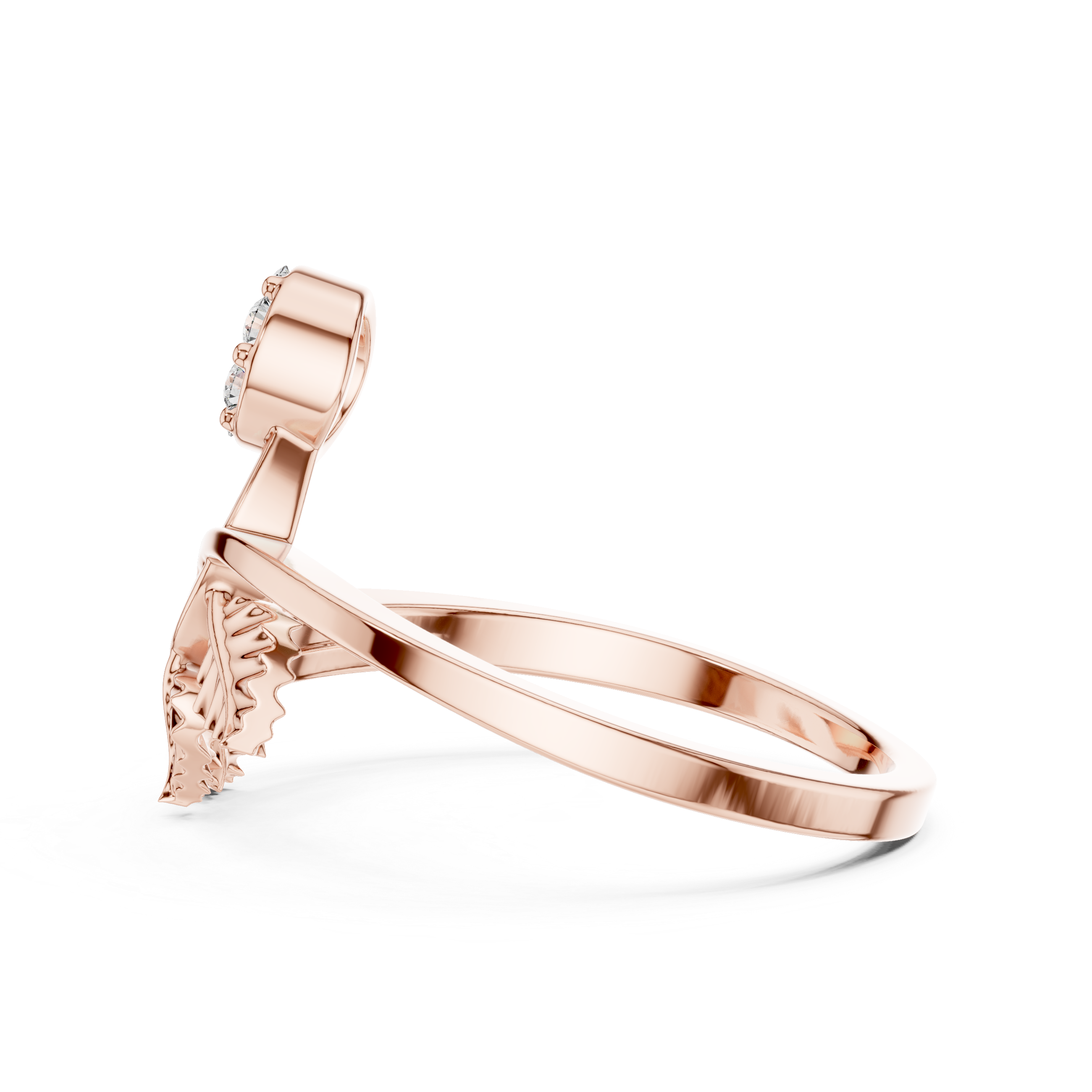 Diamond Floral Wrap Ring