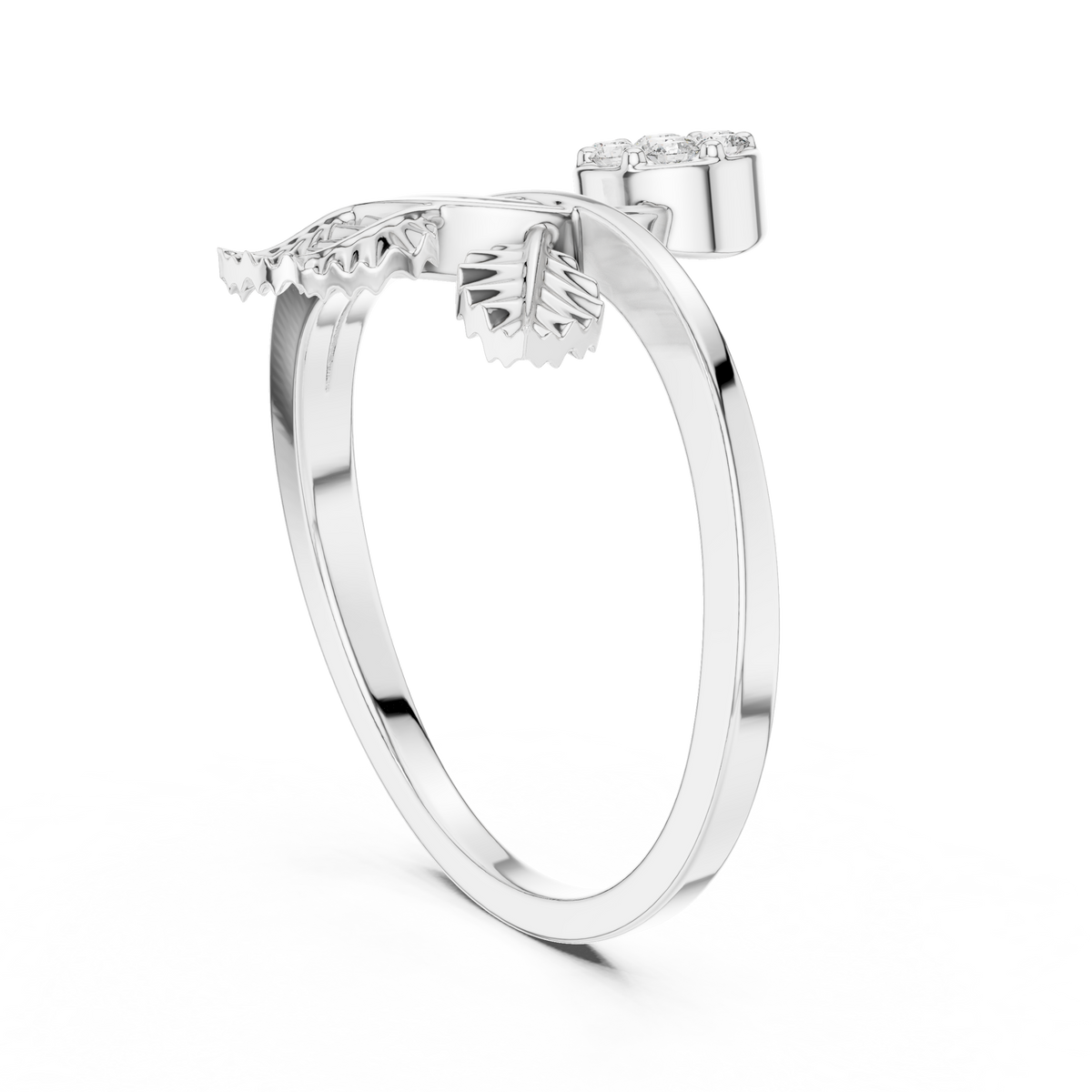 Diamond Floral Wrap Ring