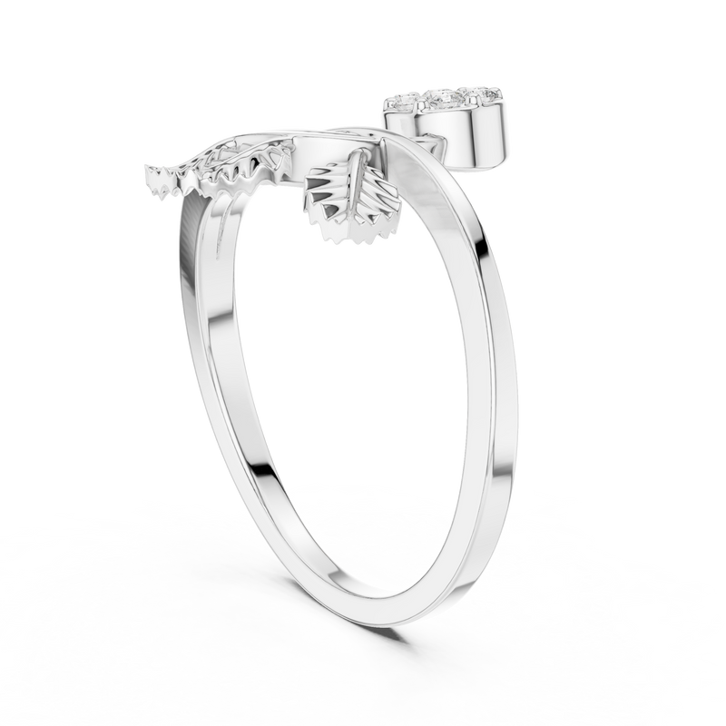 Diamond Floral Wrap Ring