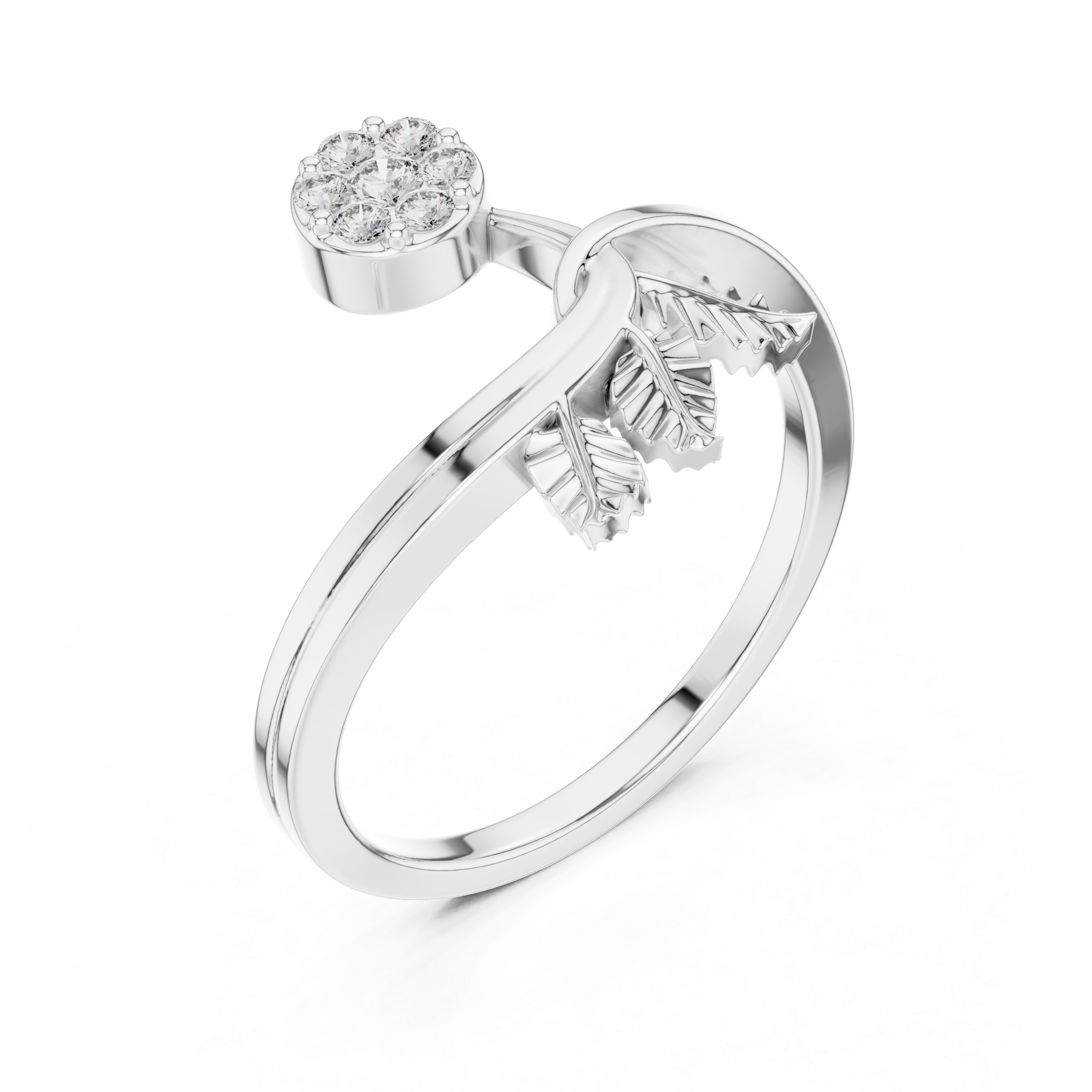 Diamond Floral Wrap Ring