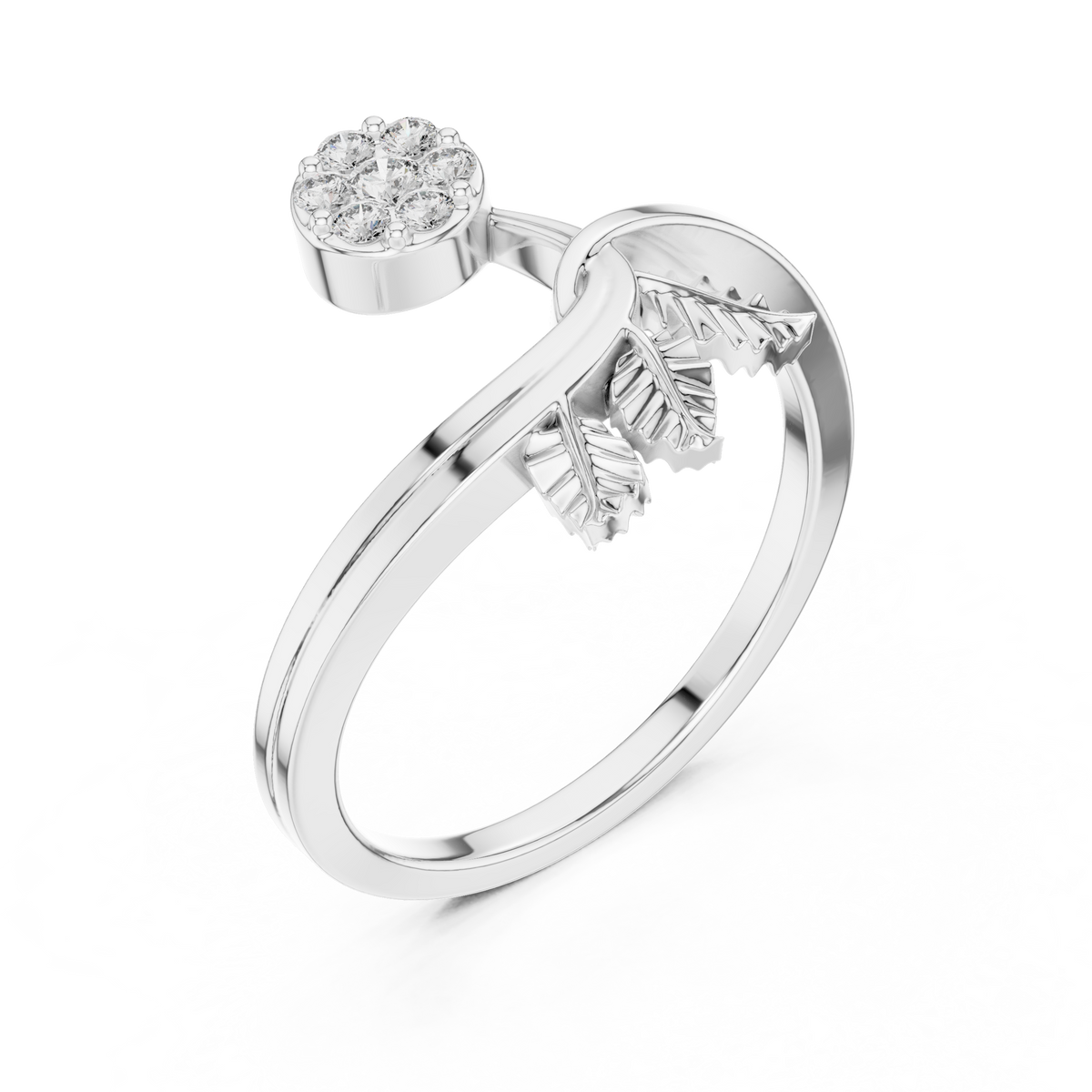 Diamond Floral Wrap Ring