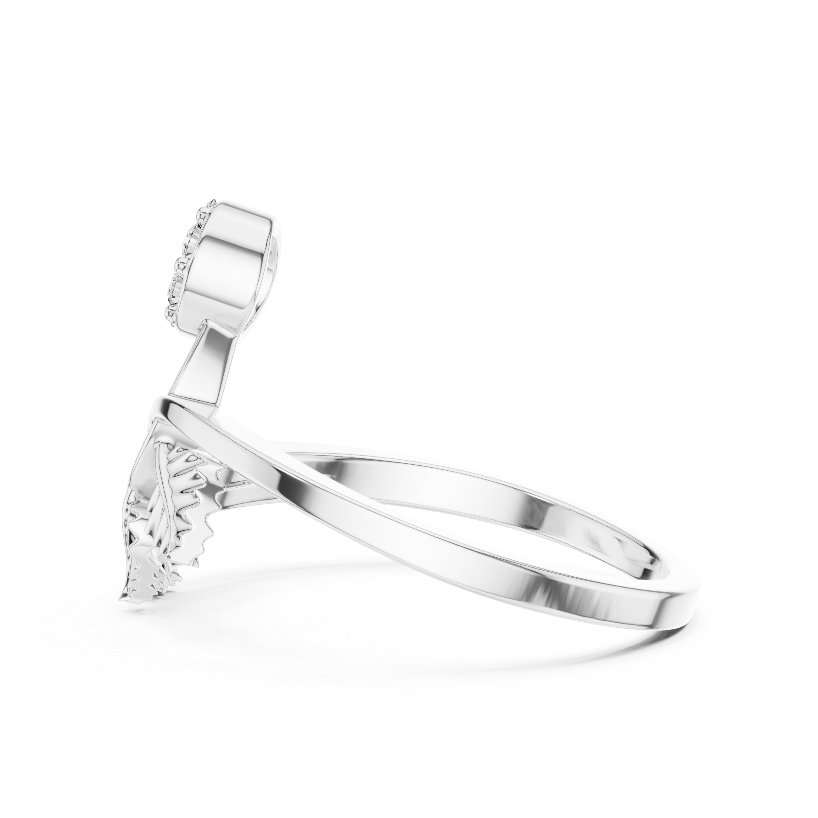 Diamond Floral Wrap Ring