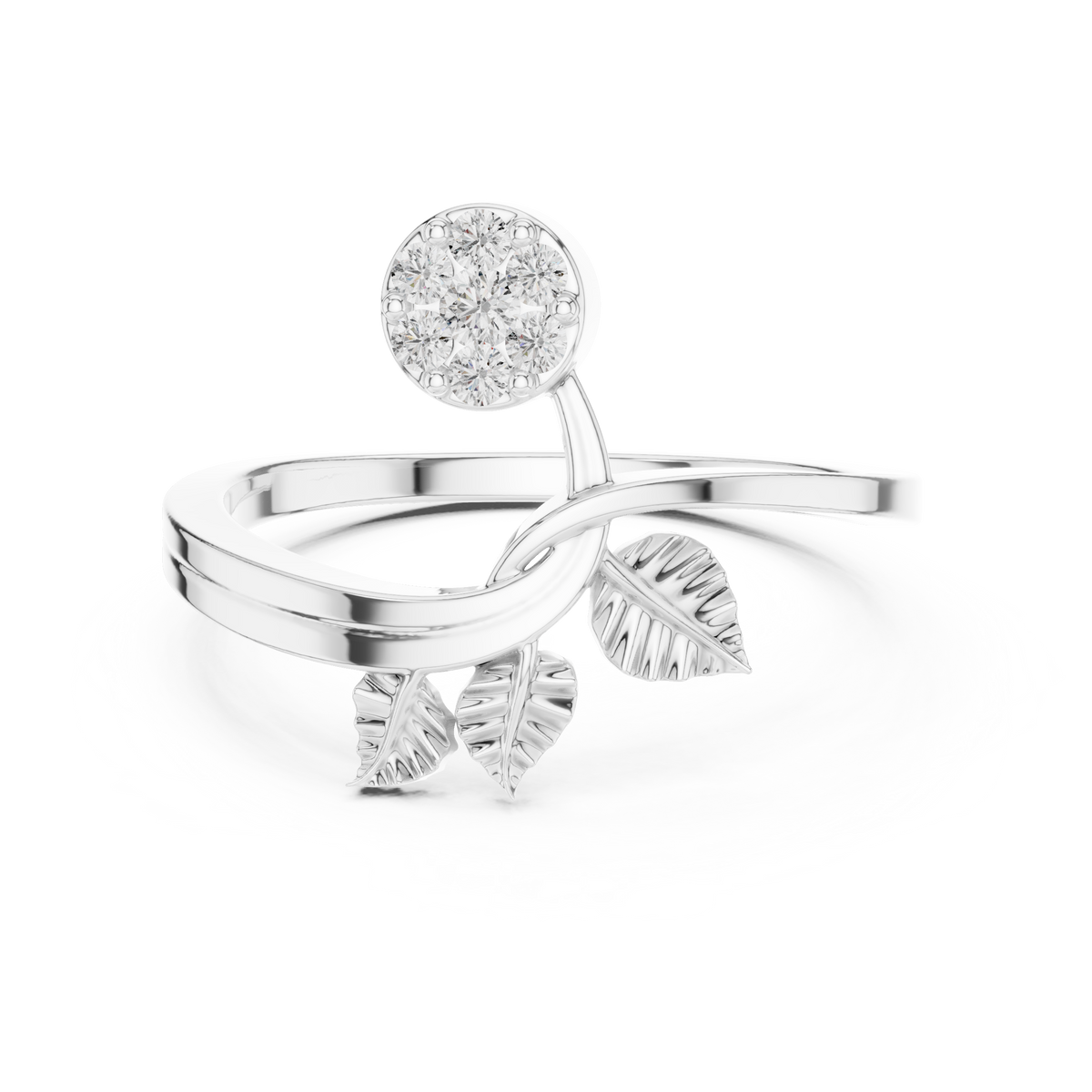 Diamond Floral Wrap Ring