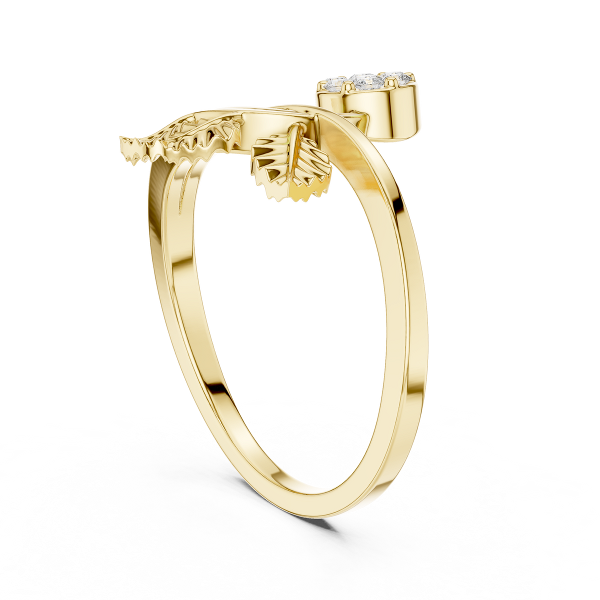 Diamond Floral Wrap Ring
