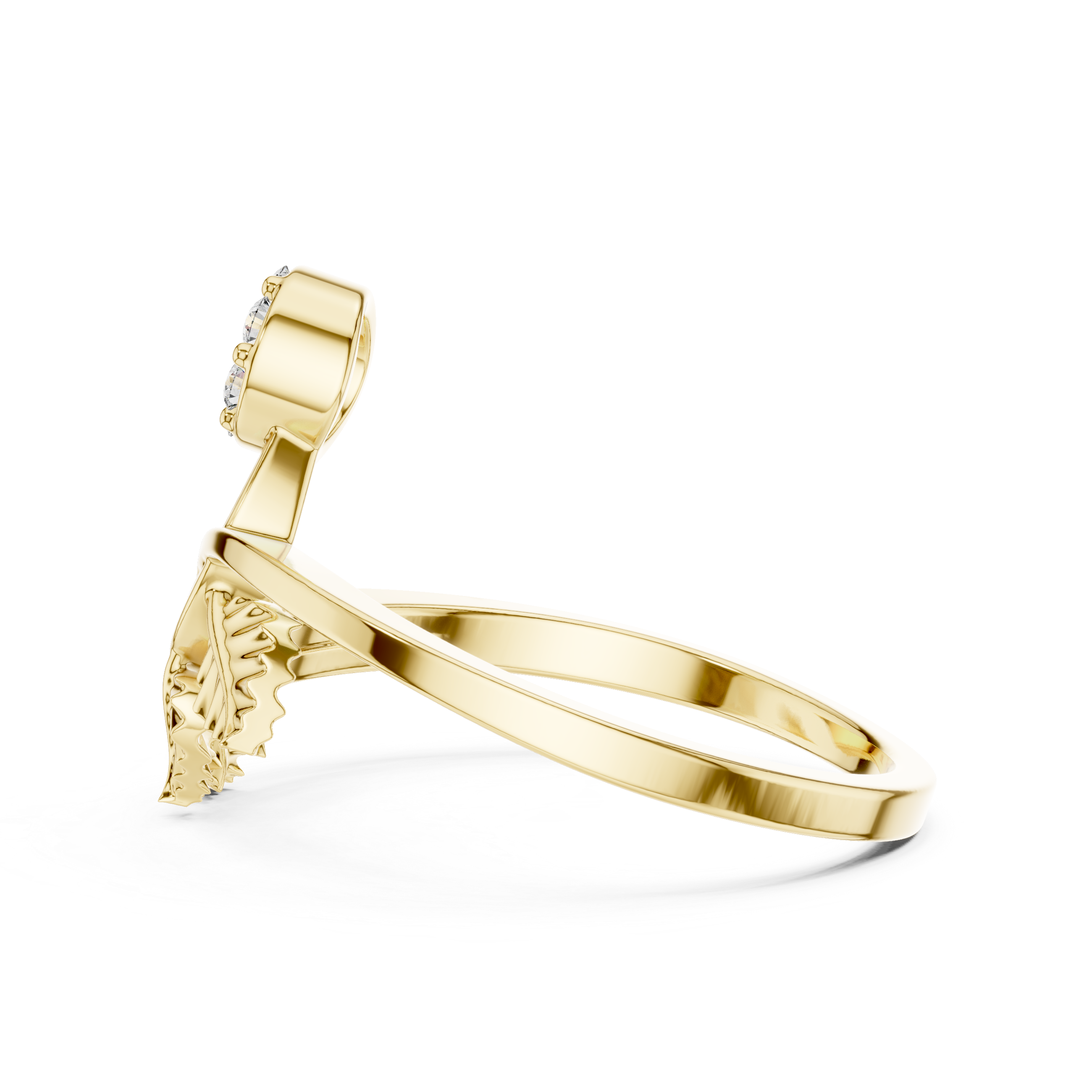 Diamond Floral Wrap Ring