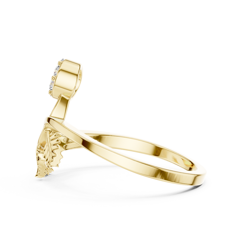 Diamond Floral Wrap Ring