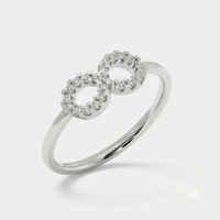 Eternia Infinity Diamond Ring - Silver / 6