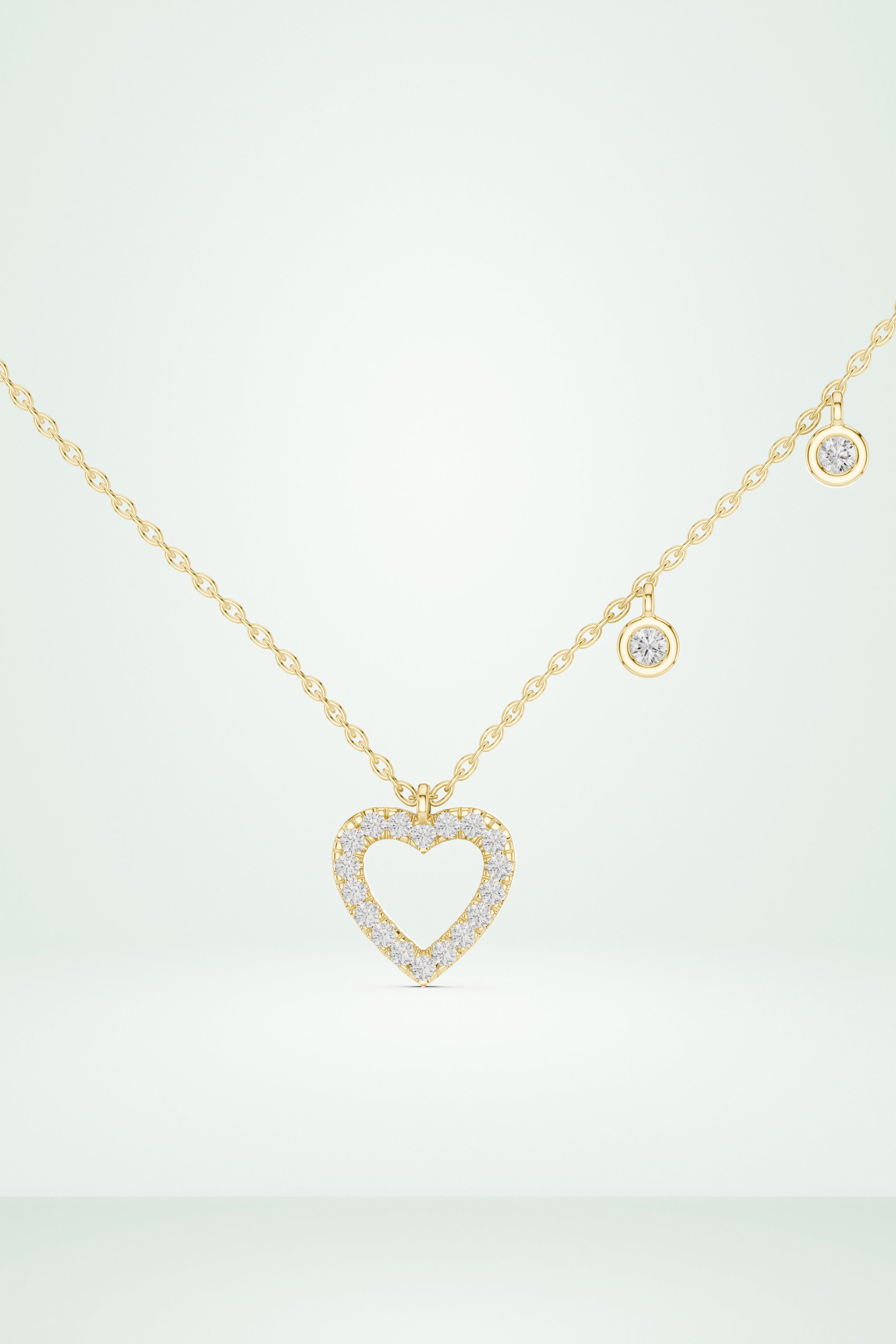 Romantic Heart Charm Layering Necklace